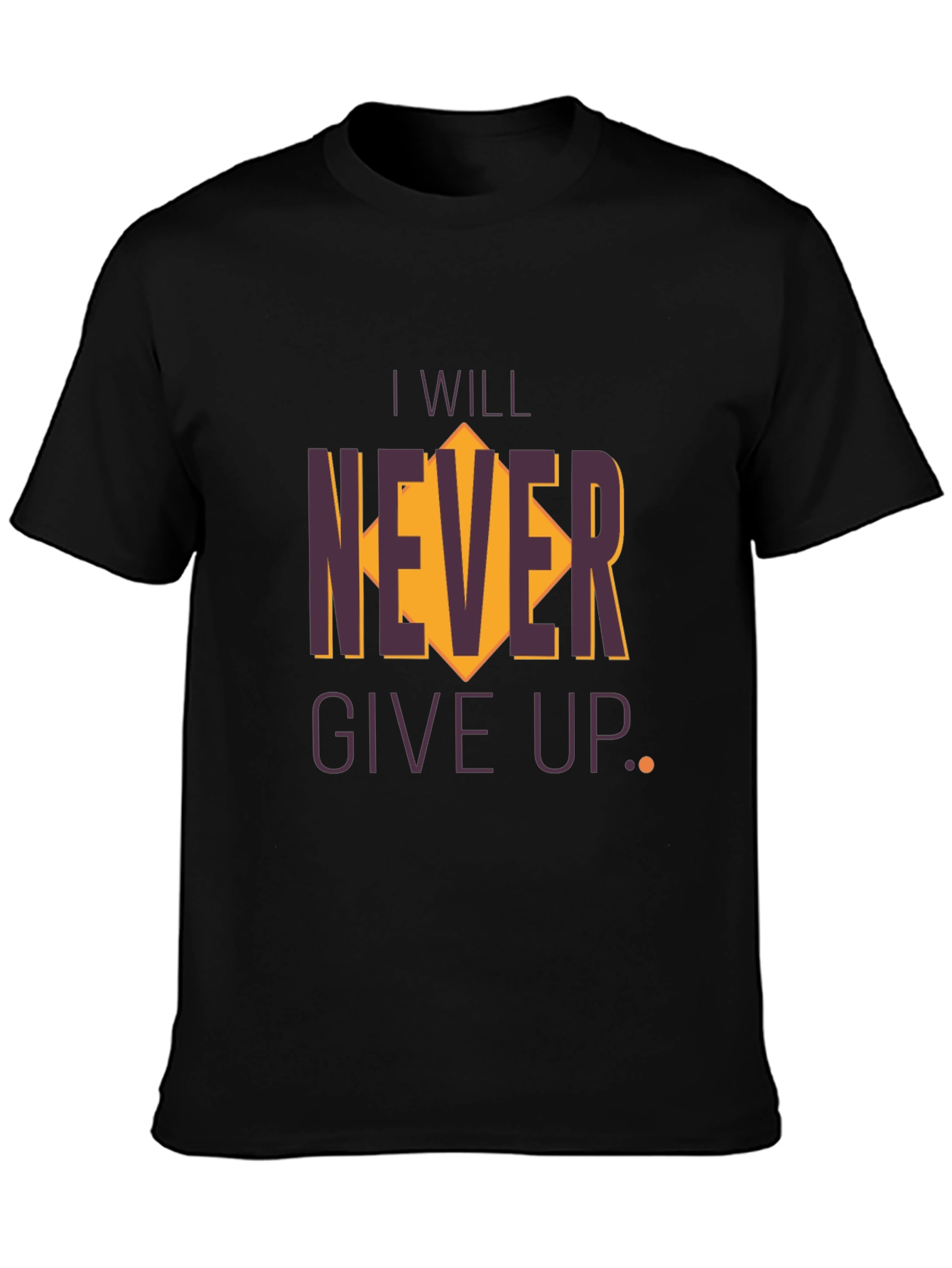 Inspirational Graphic Tee - Never Give Up