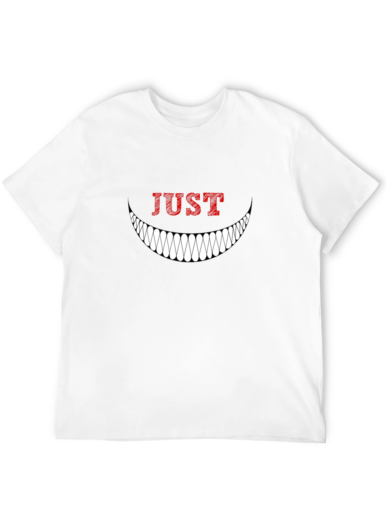Just Smile Graphic Tee - Mens Black T-Shirt