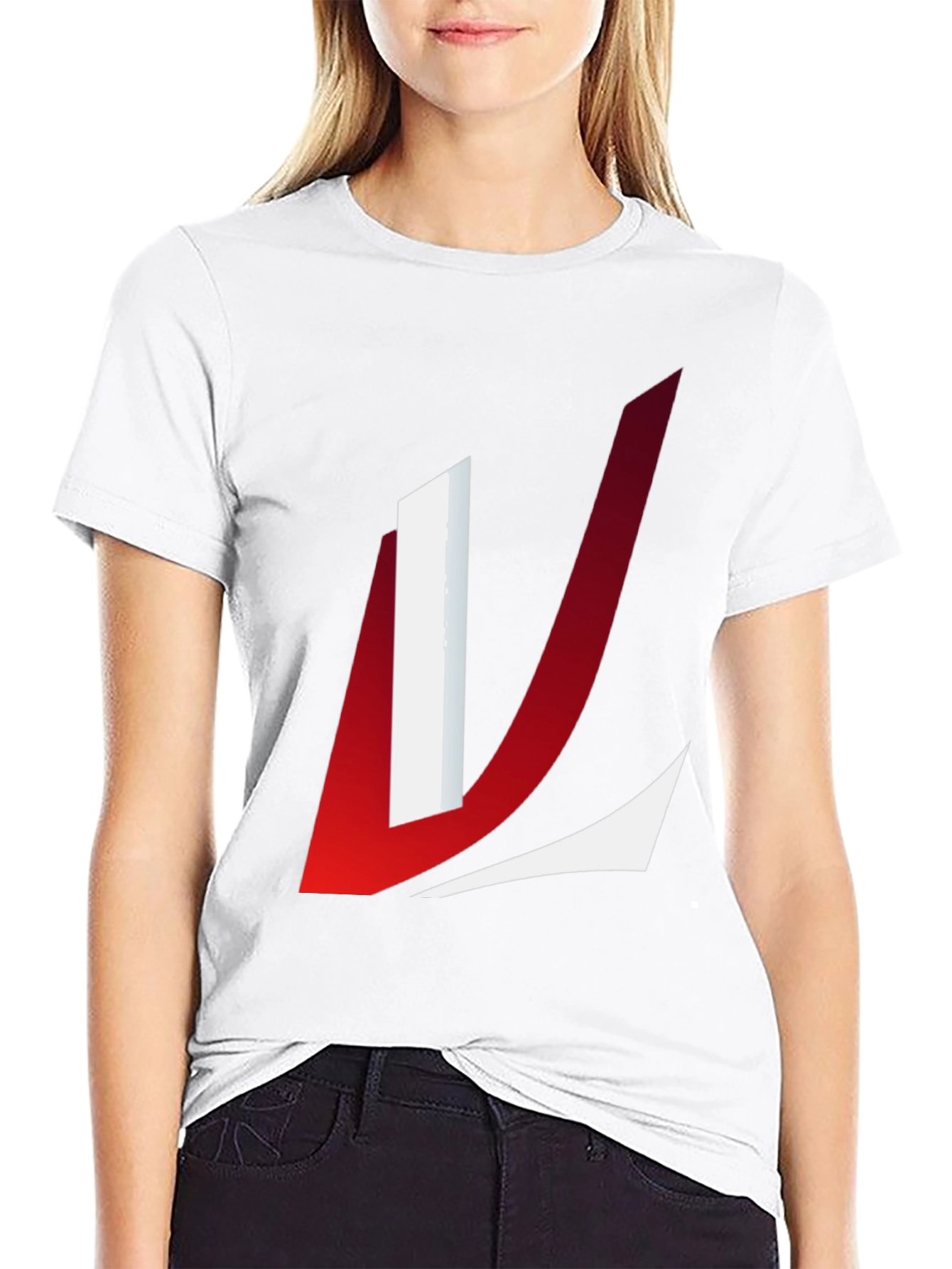 Modern L Graphic Tee - Casual Black T-Shirt
