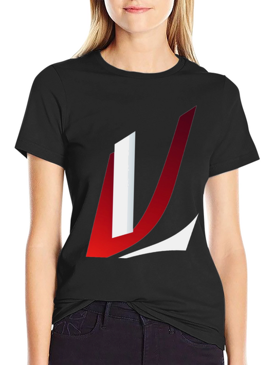 Modern L Graphic Tee - Casual Black T-Shirt