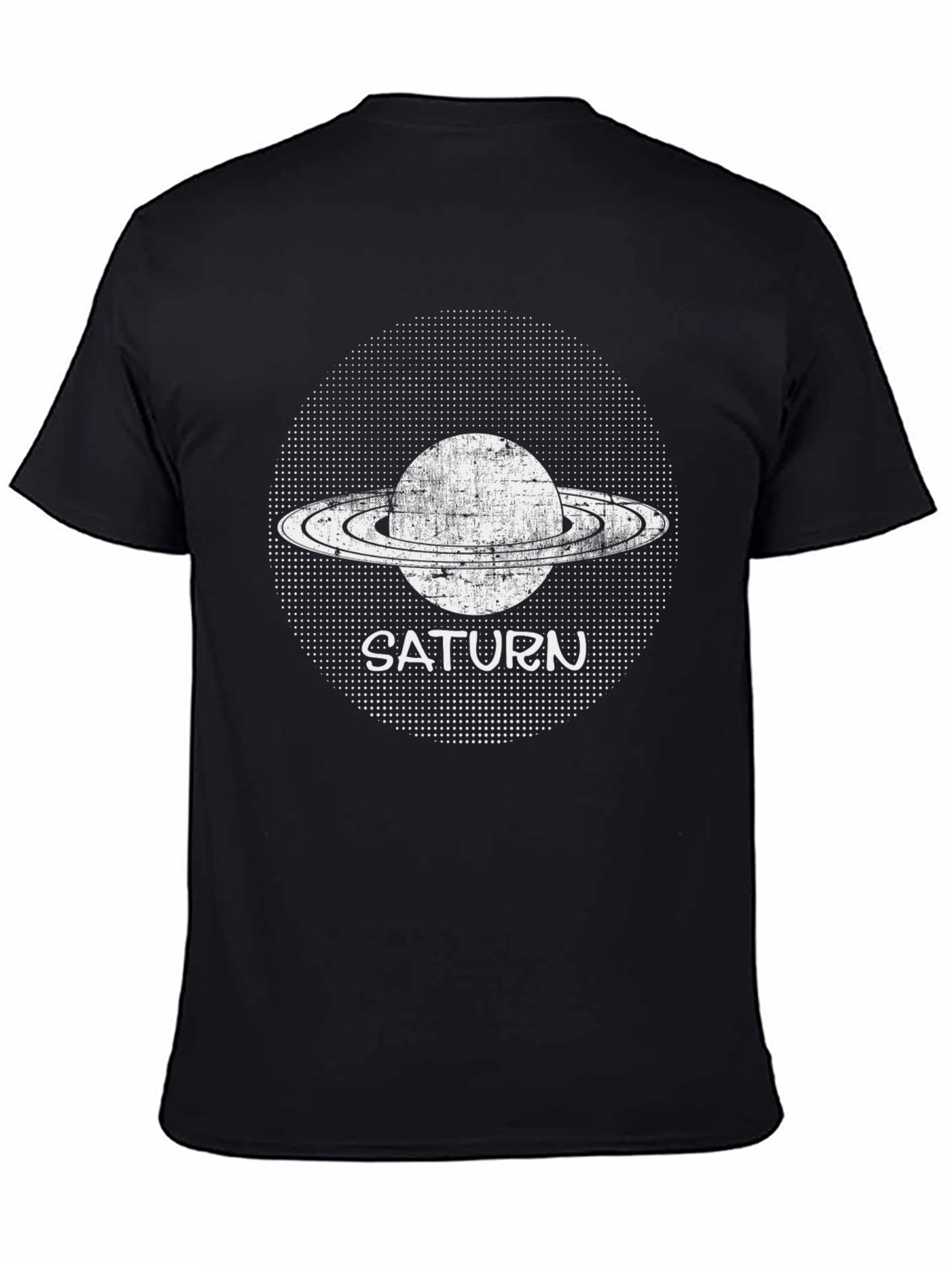 Saturn Graphic Tee - Black Cotton T-Shirt