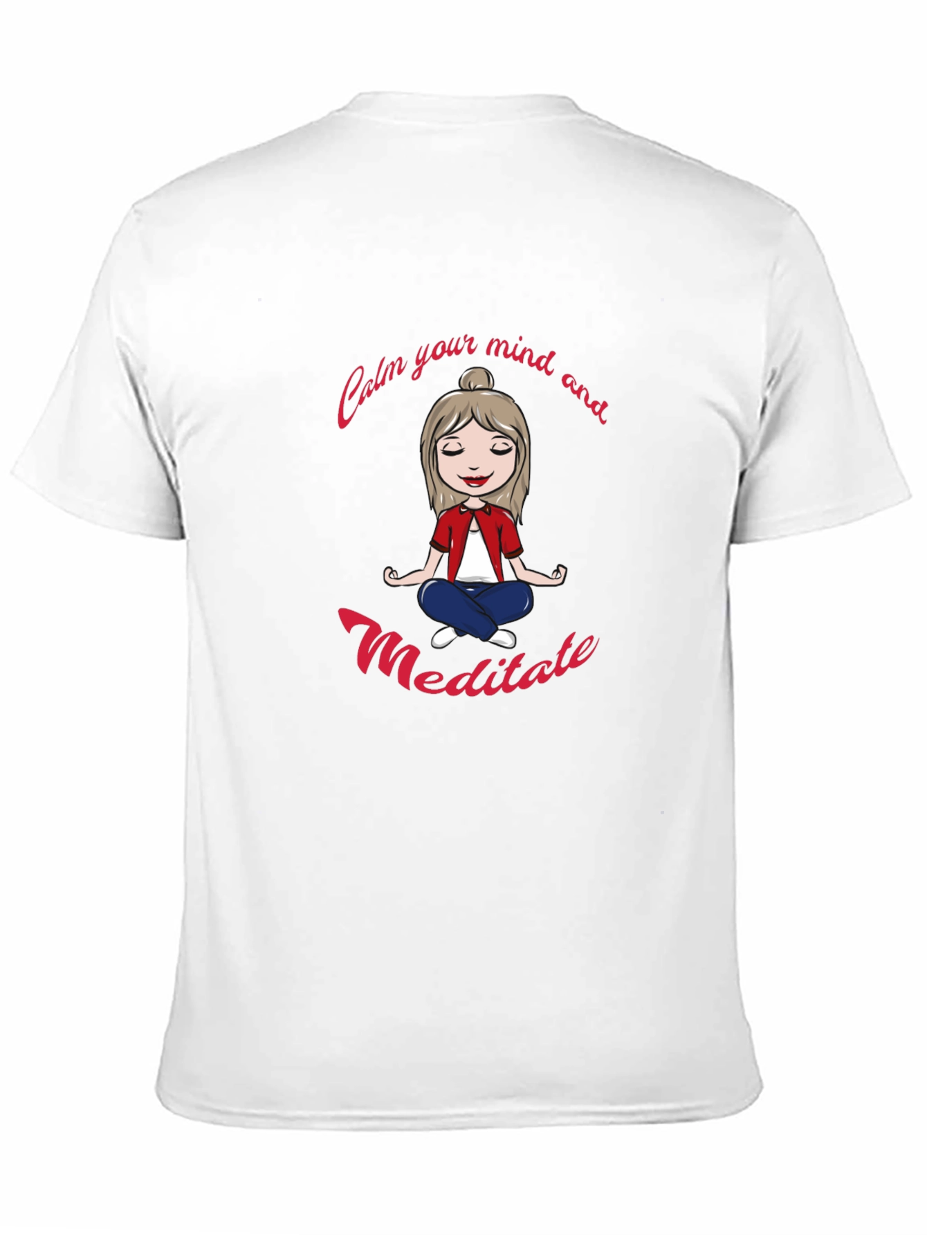 Calm Mind Meditate Black Graphic Tee
