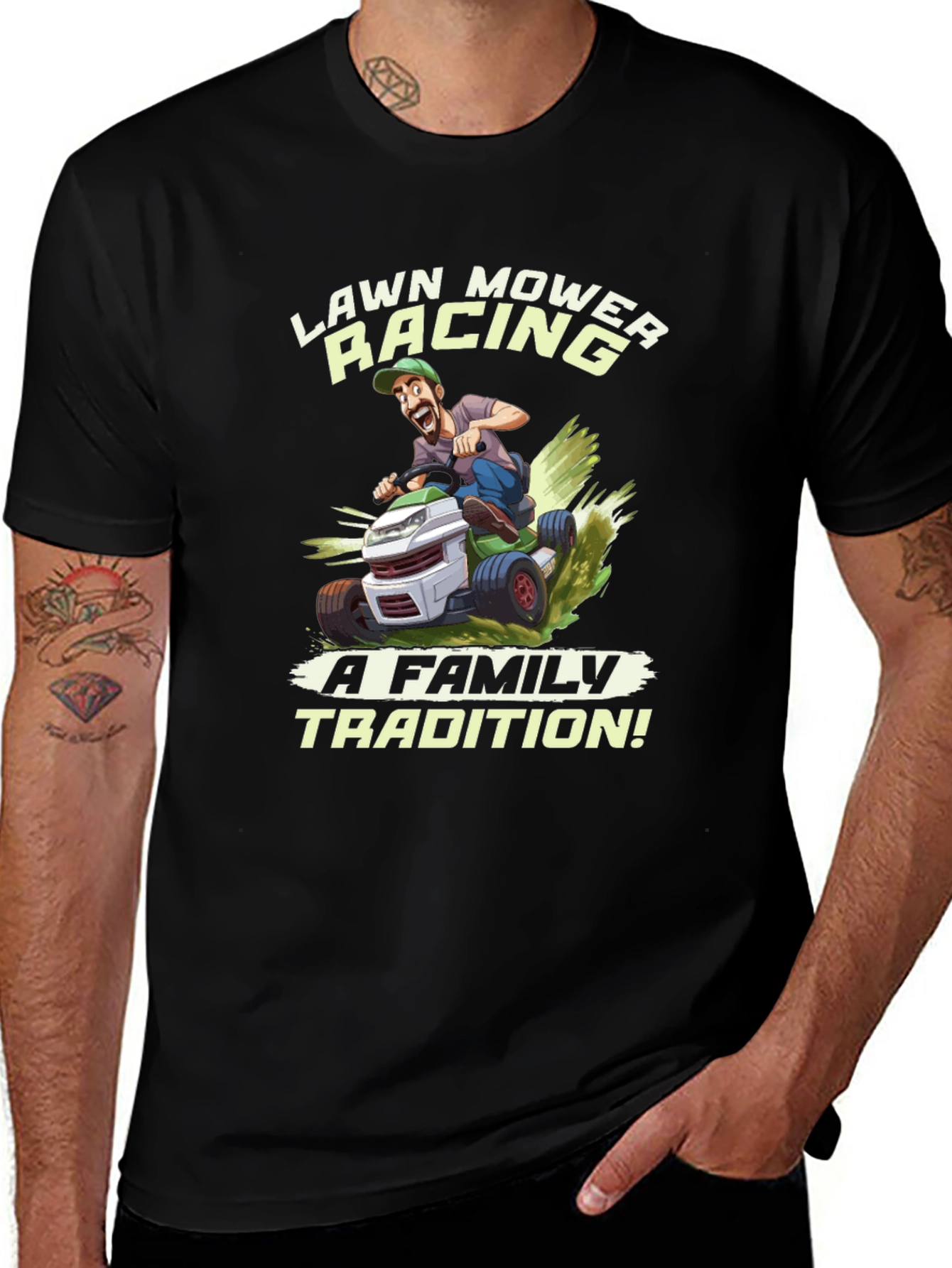 Lawn Mower Racing T-Shirt - Family Tradition Tee