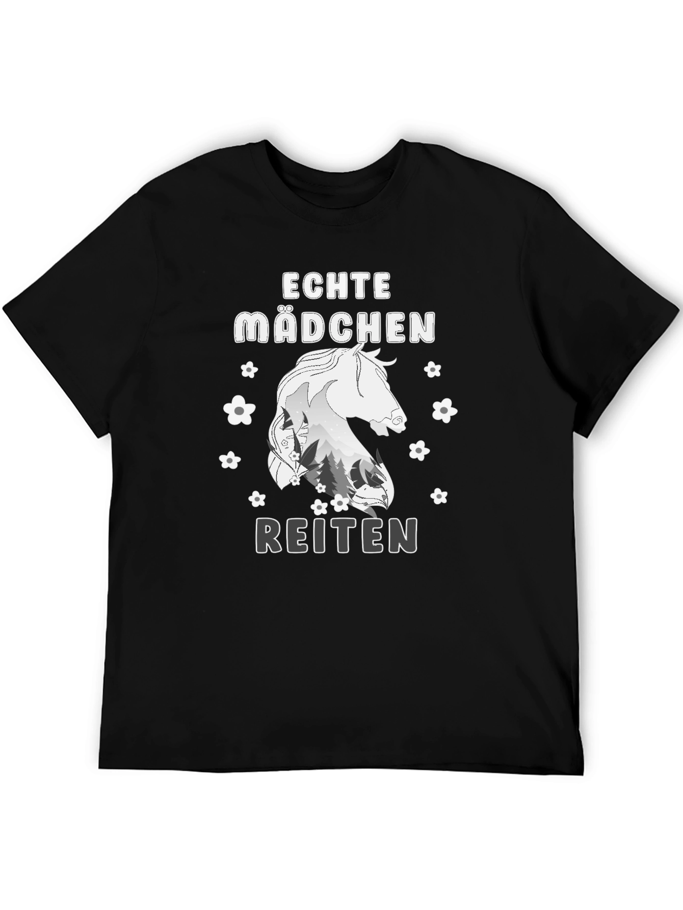 Echte Madchen Reiten Horse T-Shirt