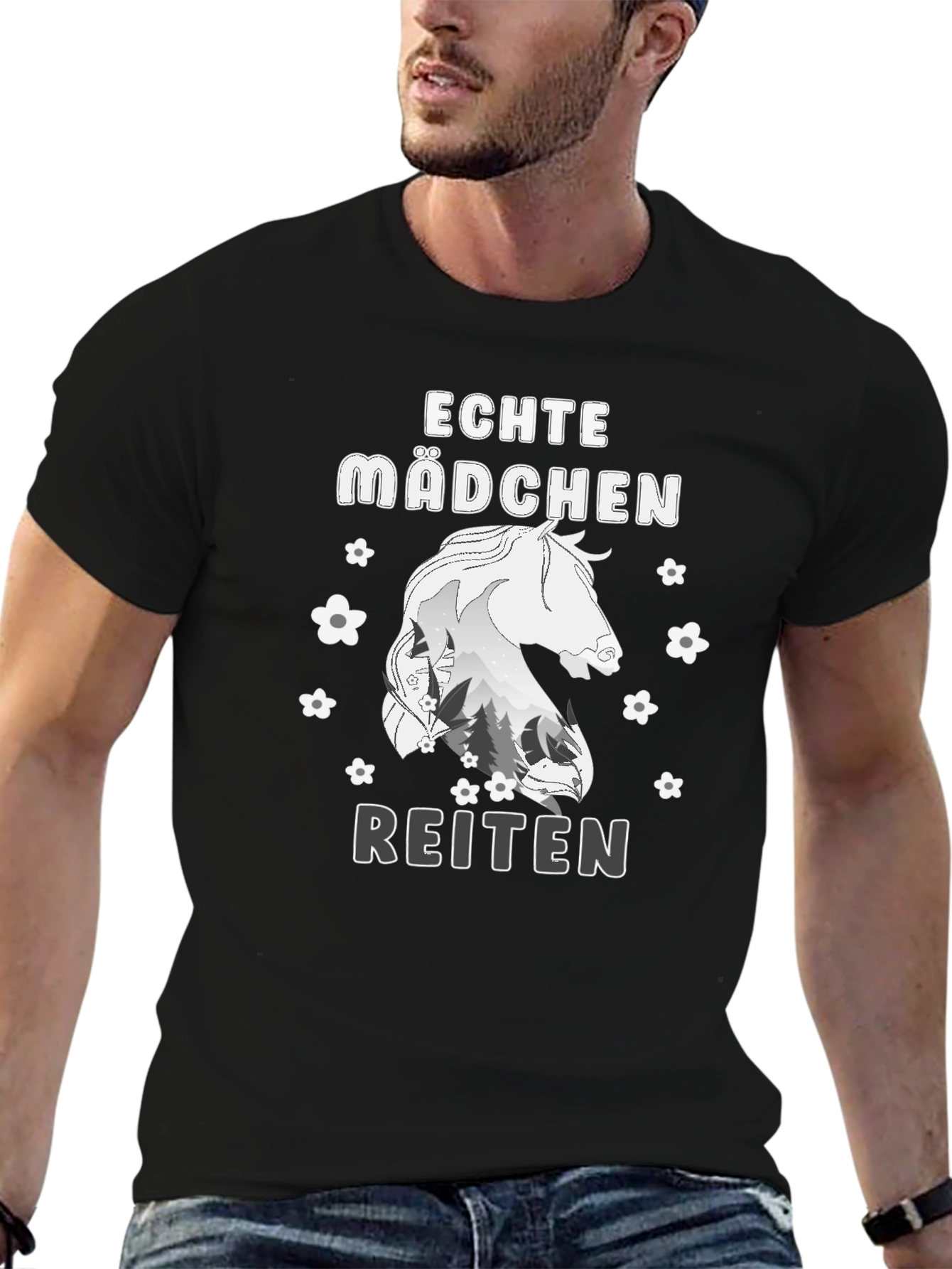 Echte Madchen Reiten Horse T-Shirt