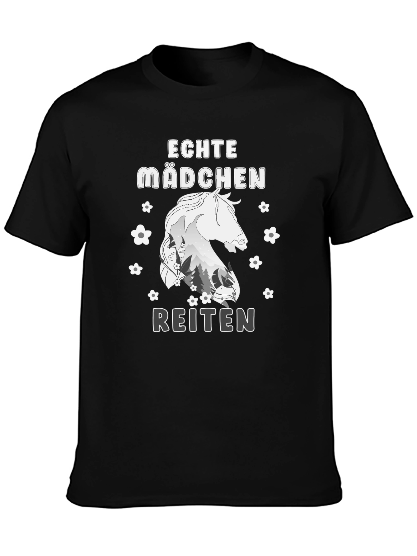 Echte Madchen Reiten Horse T-Shirt