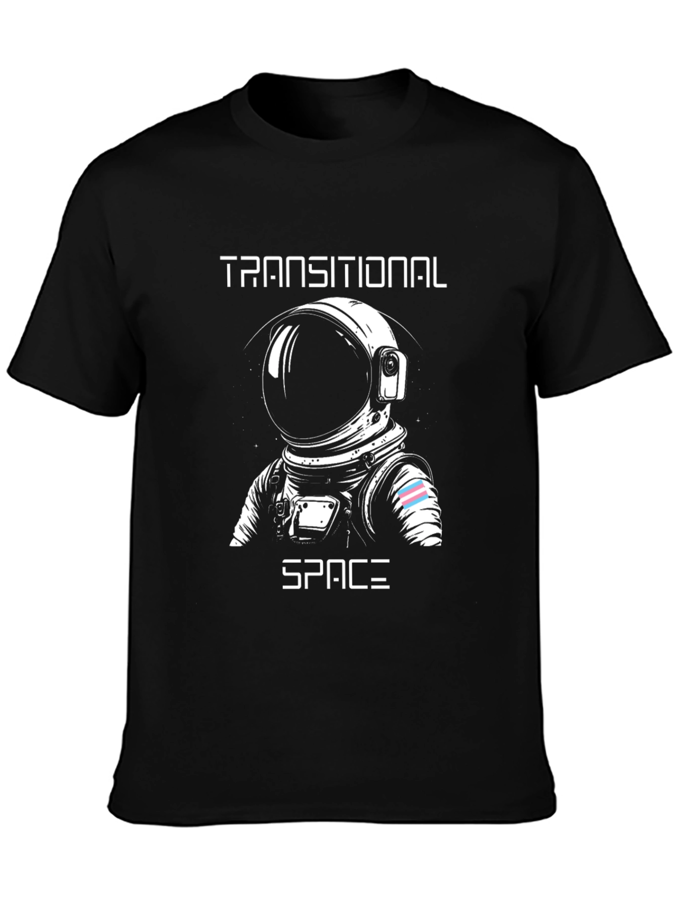 Transitional Space Astronaut T-Shirt - Black Cotton