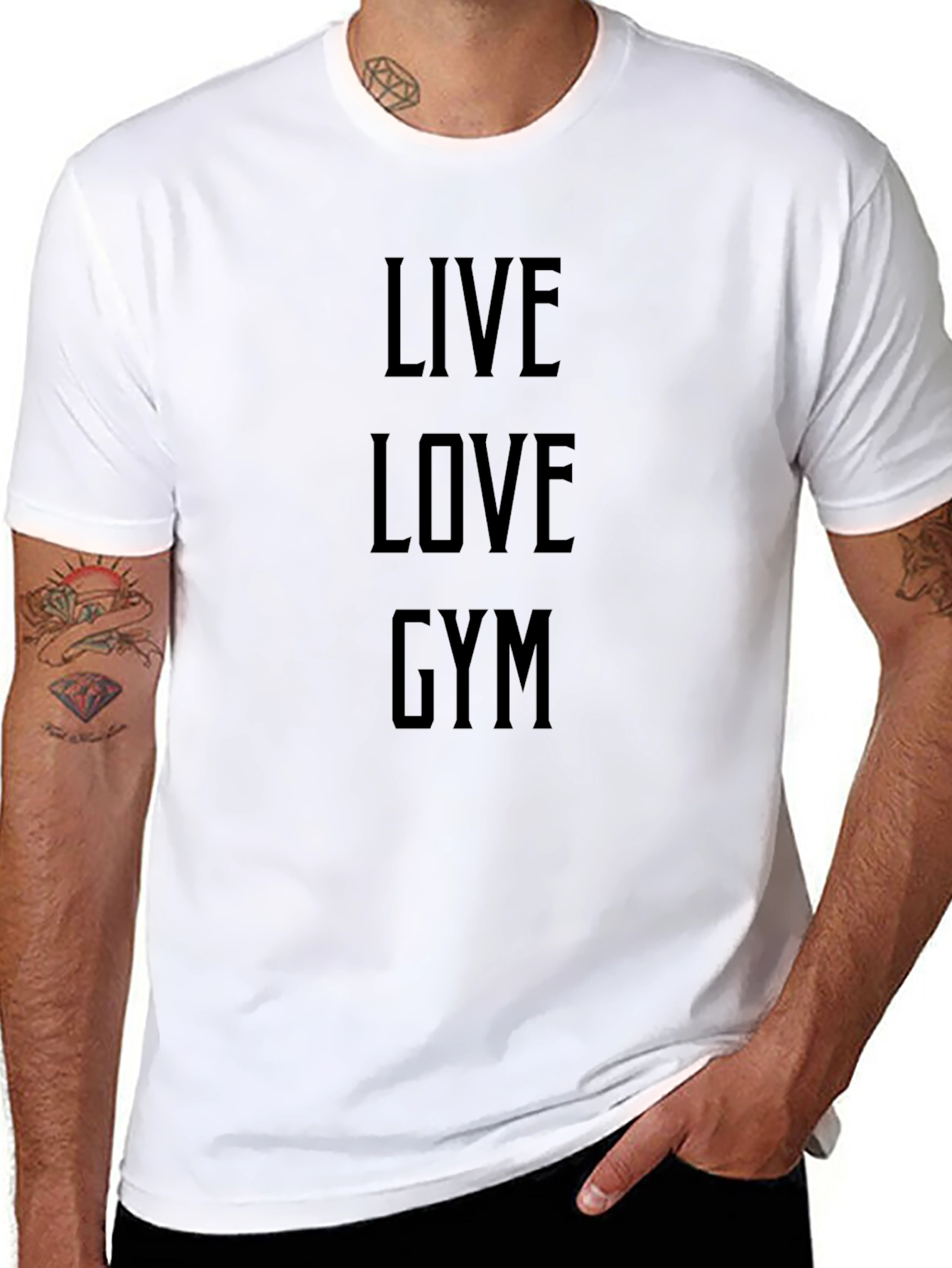 Live Love Gym Black Graphic Tee - Fitness Apparel