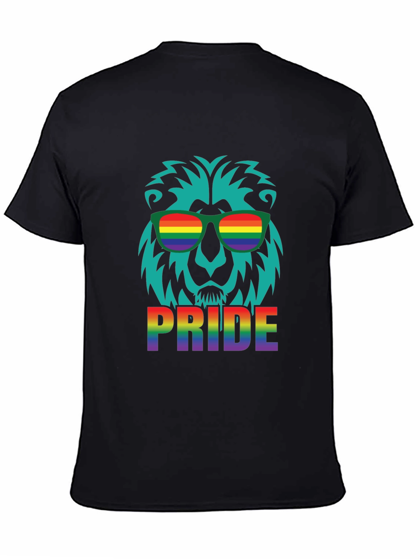 Pride Lion Graphic Tee - Rainbow LGBTQ+ Support