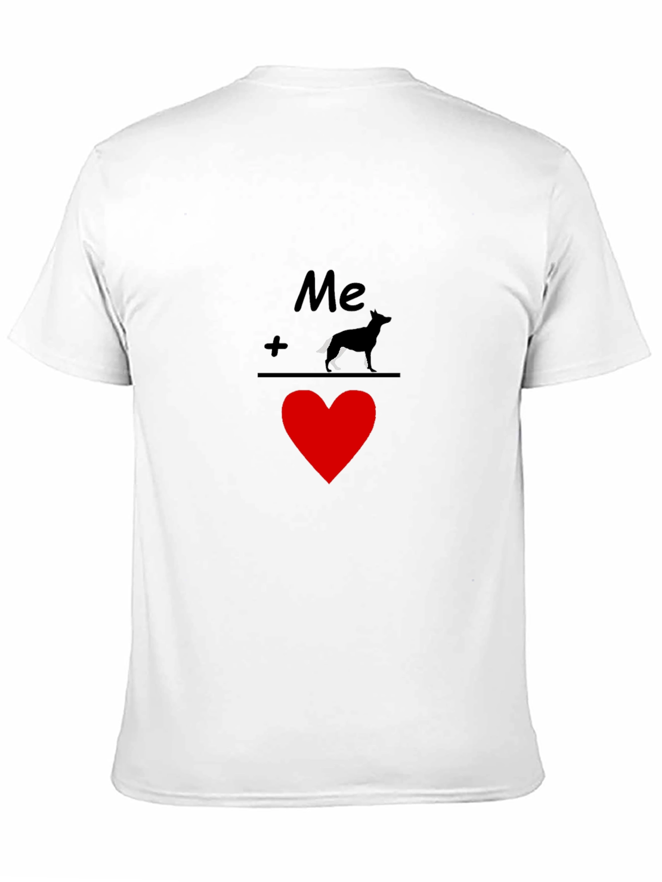Me Plus Dog Equals Love Graphic Tee - Black