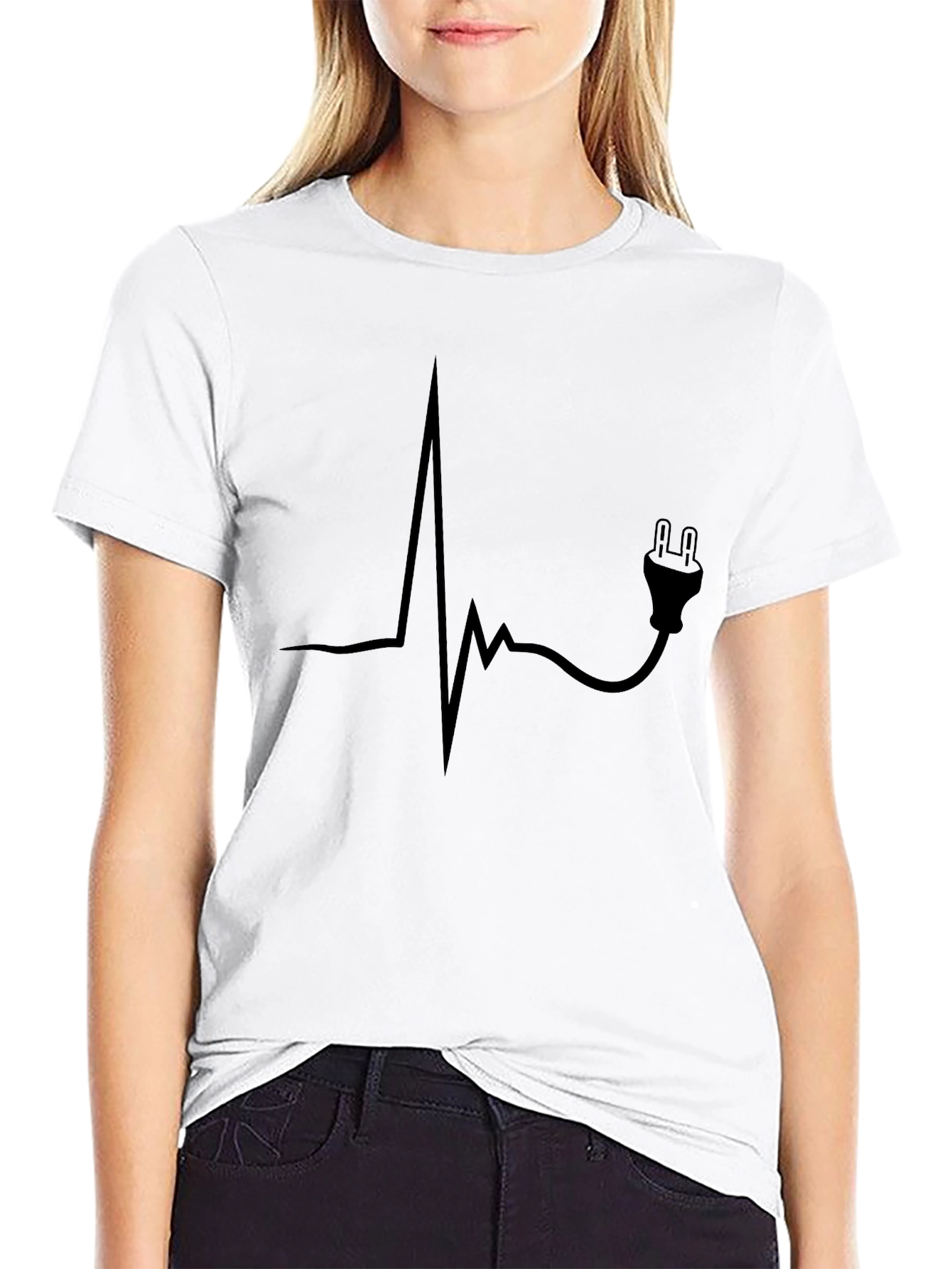 Electrical Heartbeat T-Shirt - Funny Electrician Tee