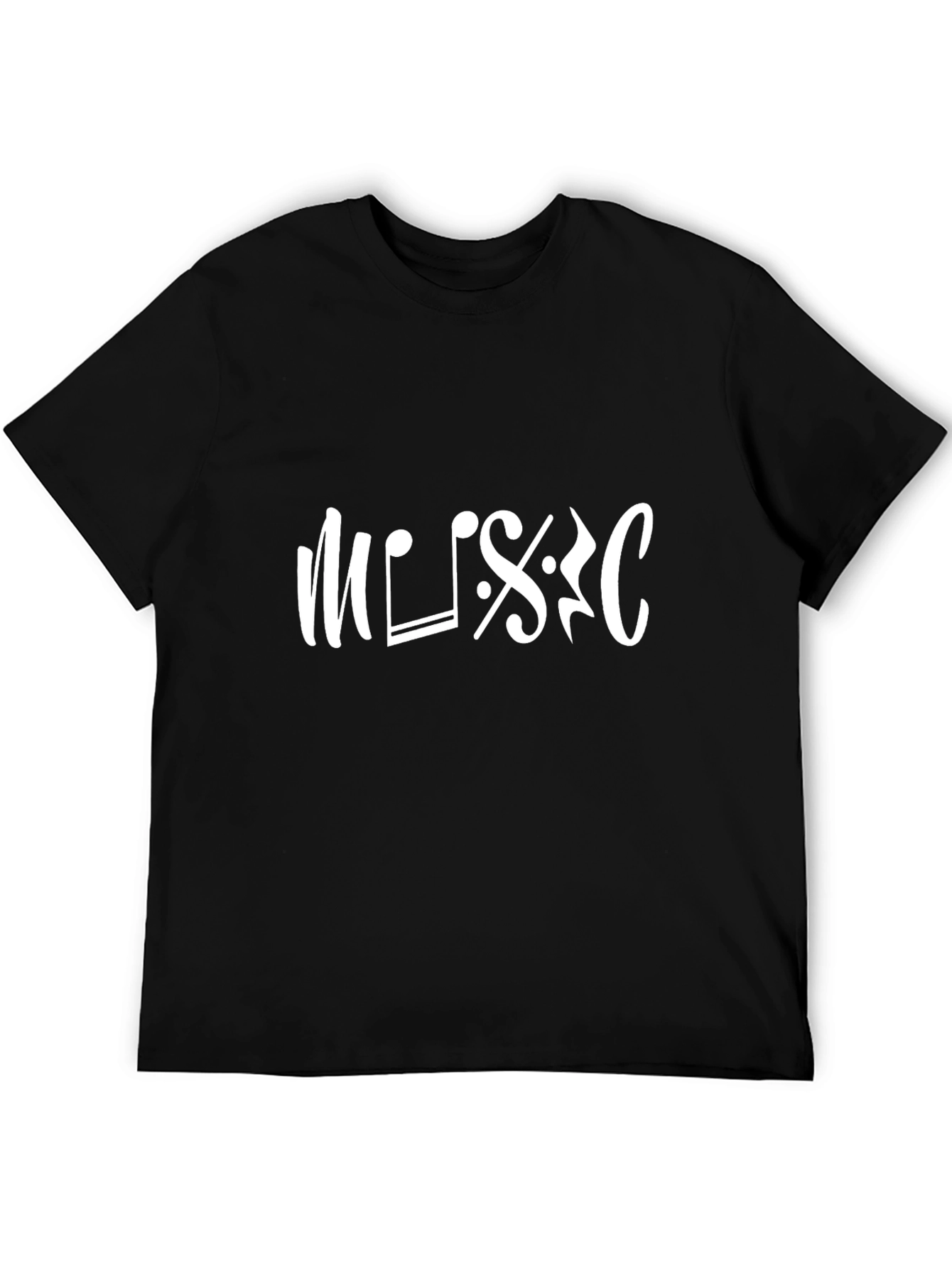 Music Note Graphic Tee - Stylish Black T-Shirt