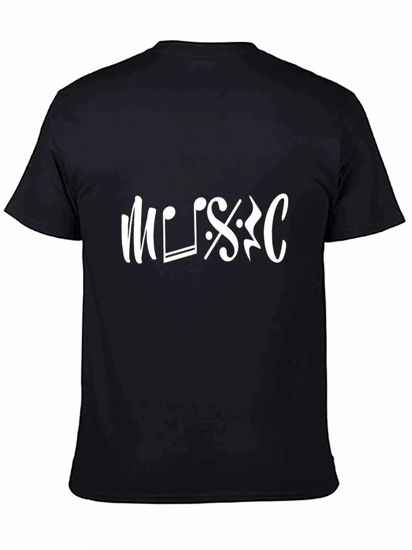 Music Note Graphic Tee - Stylish Black T-Shirt