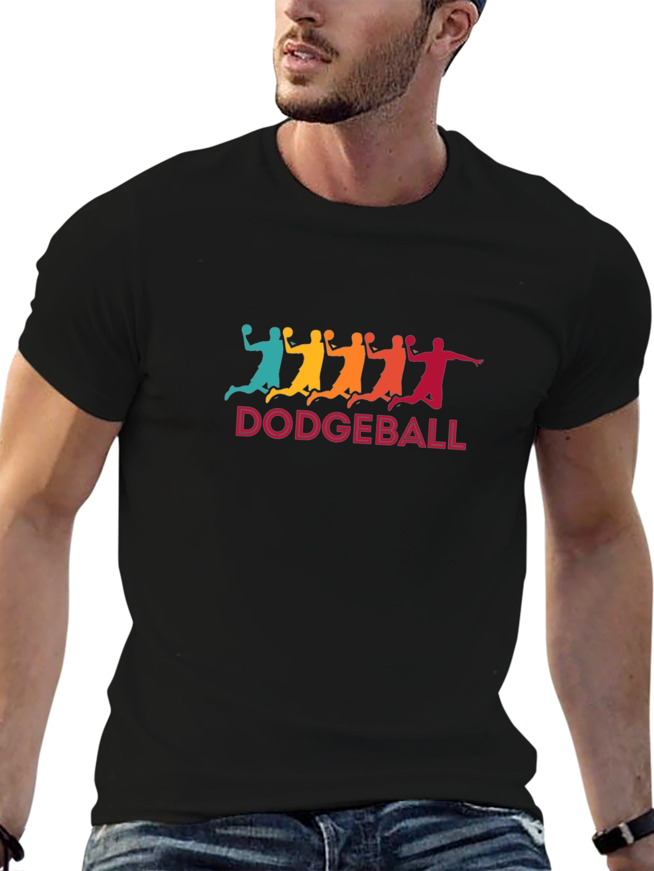 Retro Dodgeball Player Graphic Tee