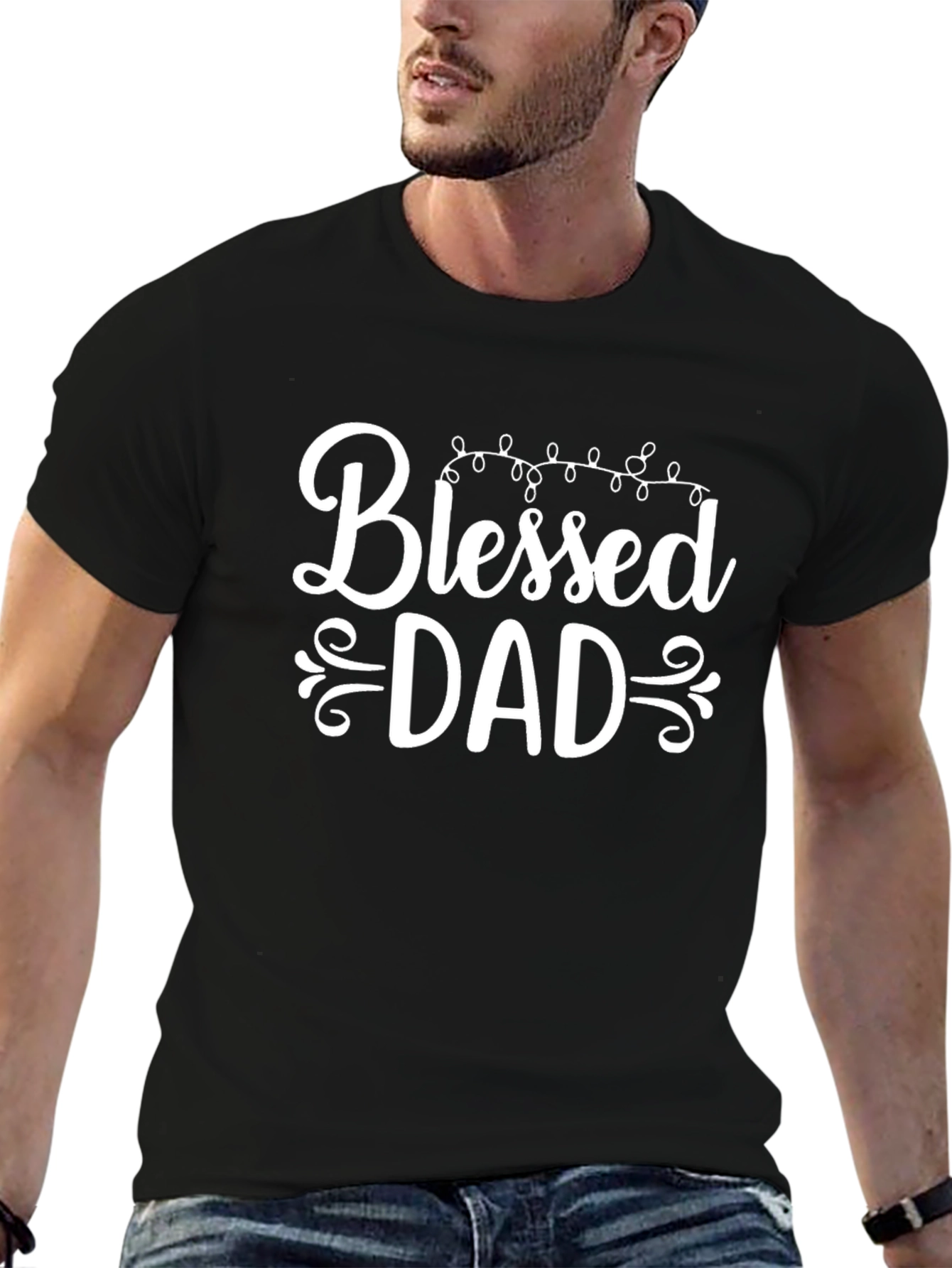 Blessed Dad Graphic Tee - Fathers Day Shirt