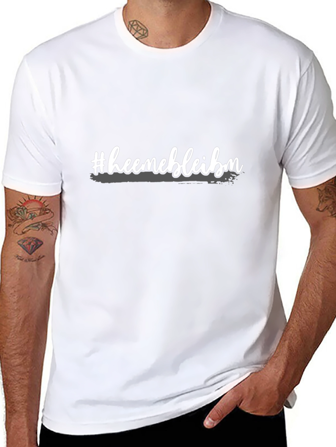 Heemebleibm Mens Black Graphic Tee