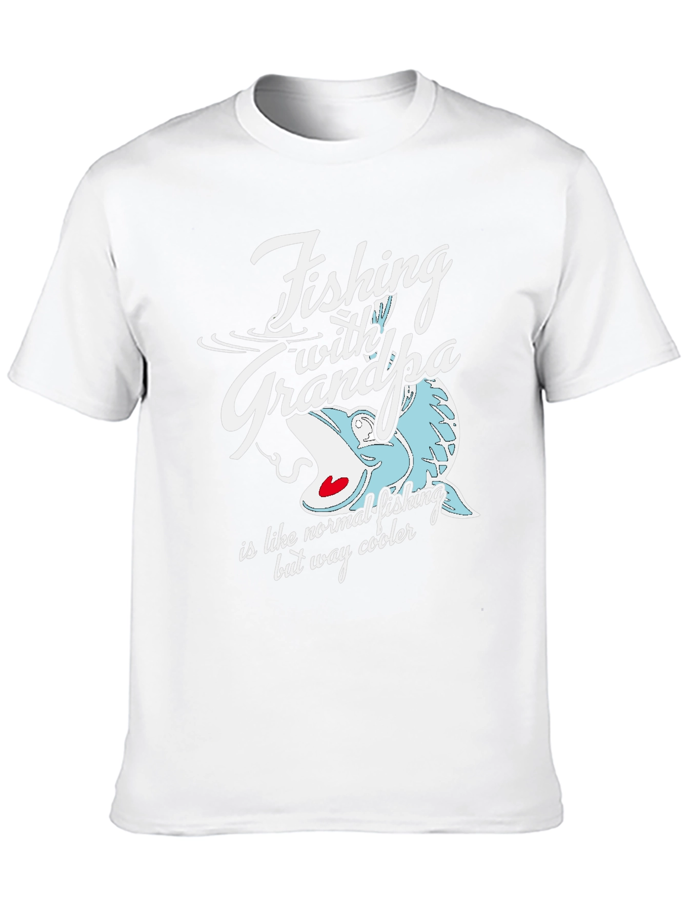 Fishing with Grandpa Black Graphic Tee