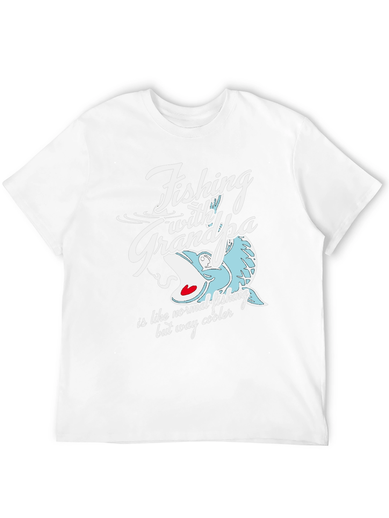 Fishing with Grandpa Black Graphic Tee