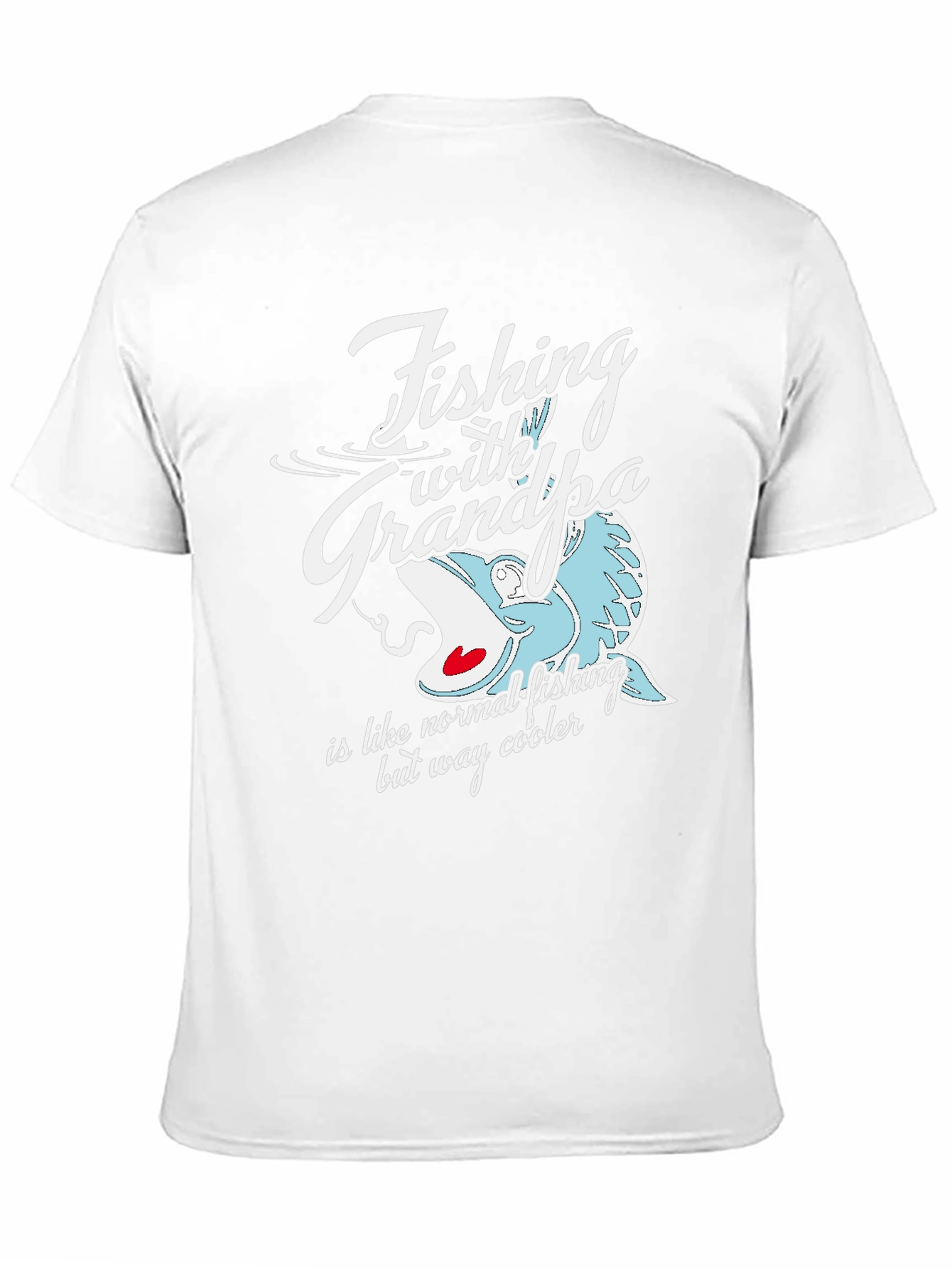 Fishing with Grandpa Black Graphic Tee