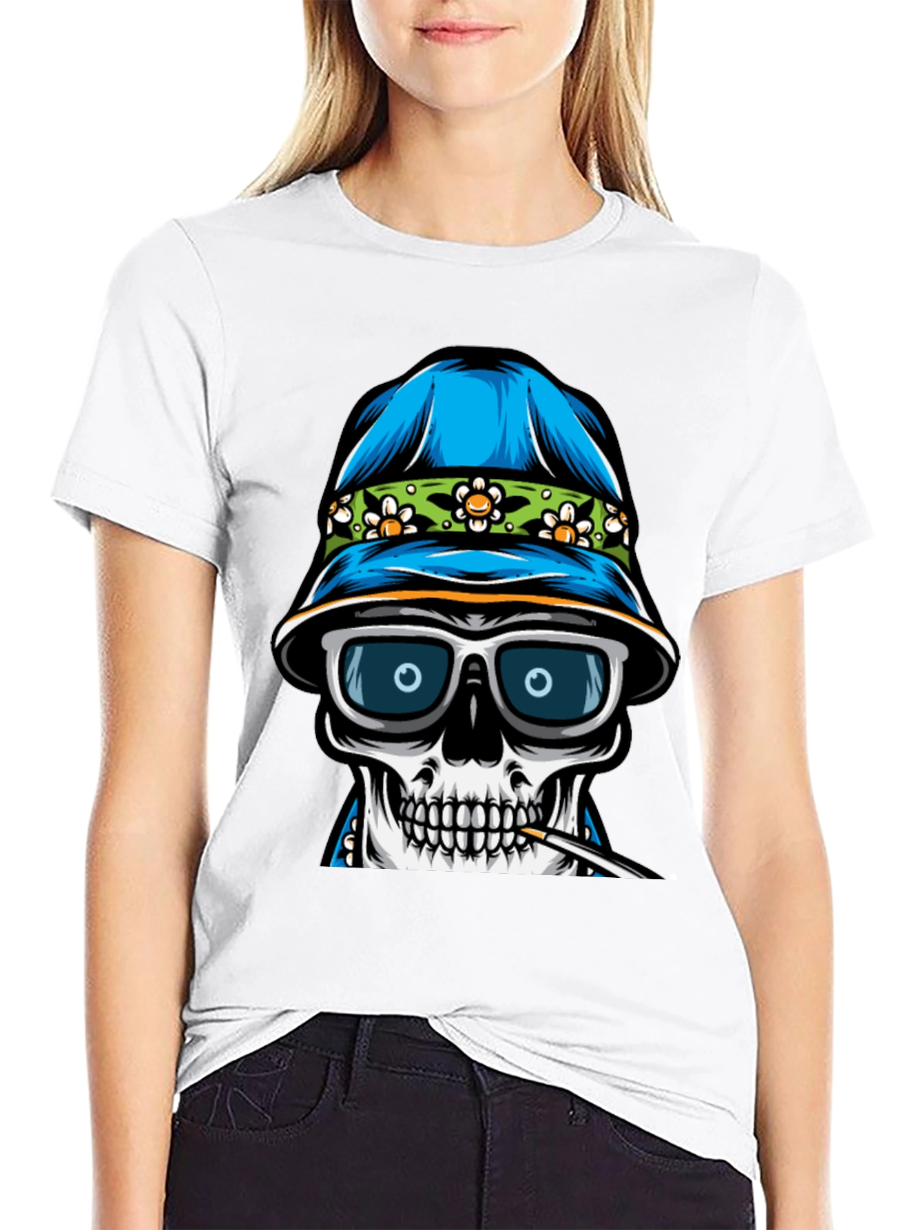 Cool Skull Graphic Tee - Mens Black T-Shirt