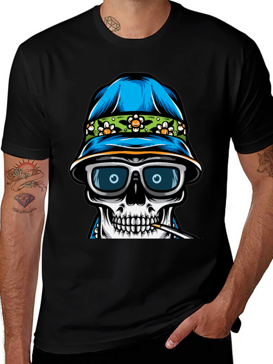 Cool Skull Graphic Tee - Mens Black T-Shirt