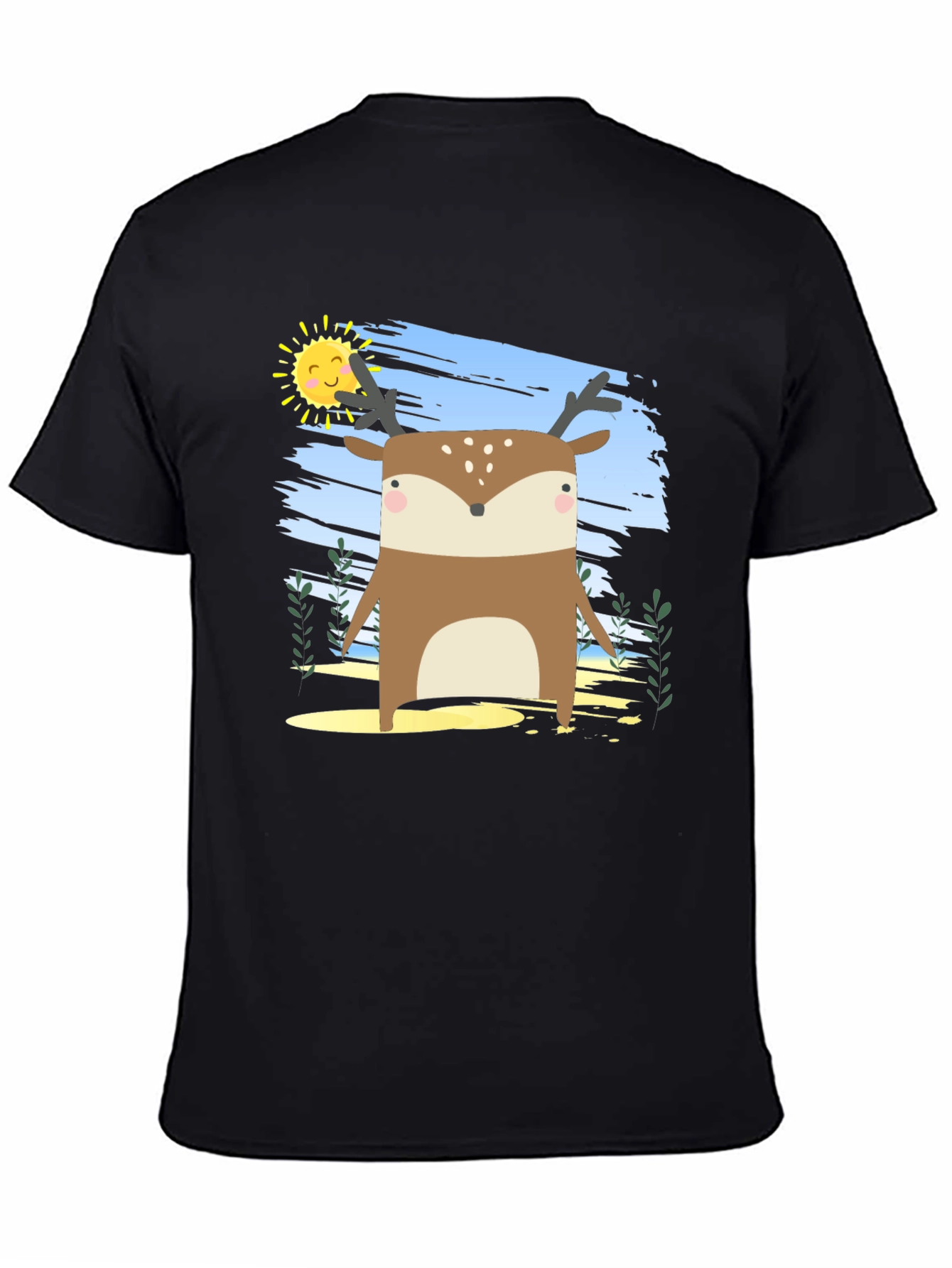 Cute Deer Graphic Print Tee