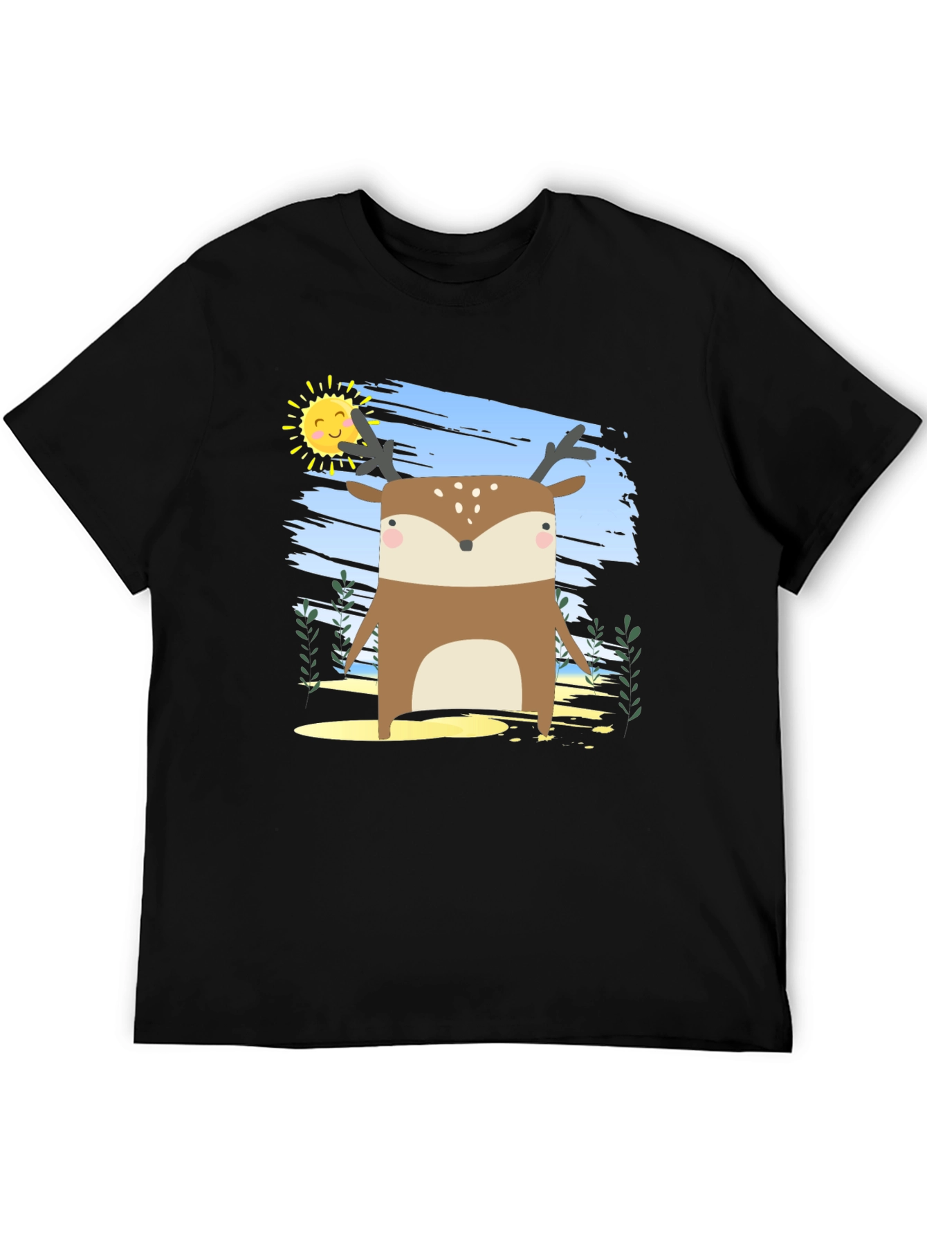 Cute Deer Graphic Print Tee