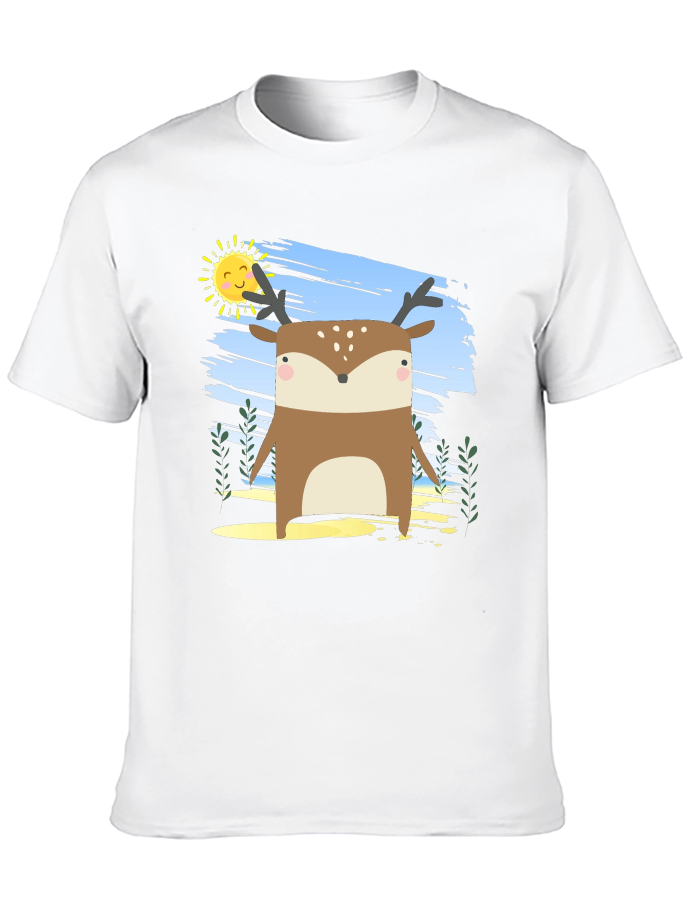 Cute Deer Graphic Print Tee