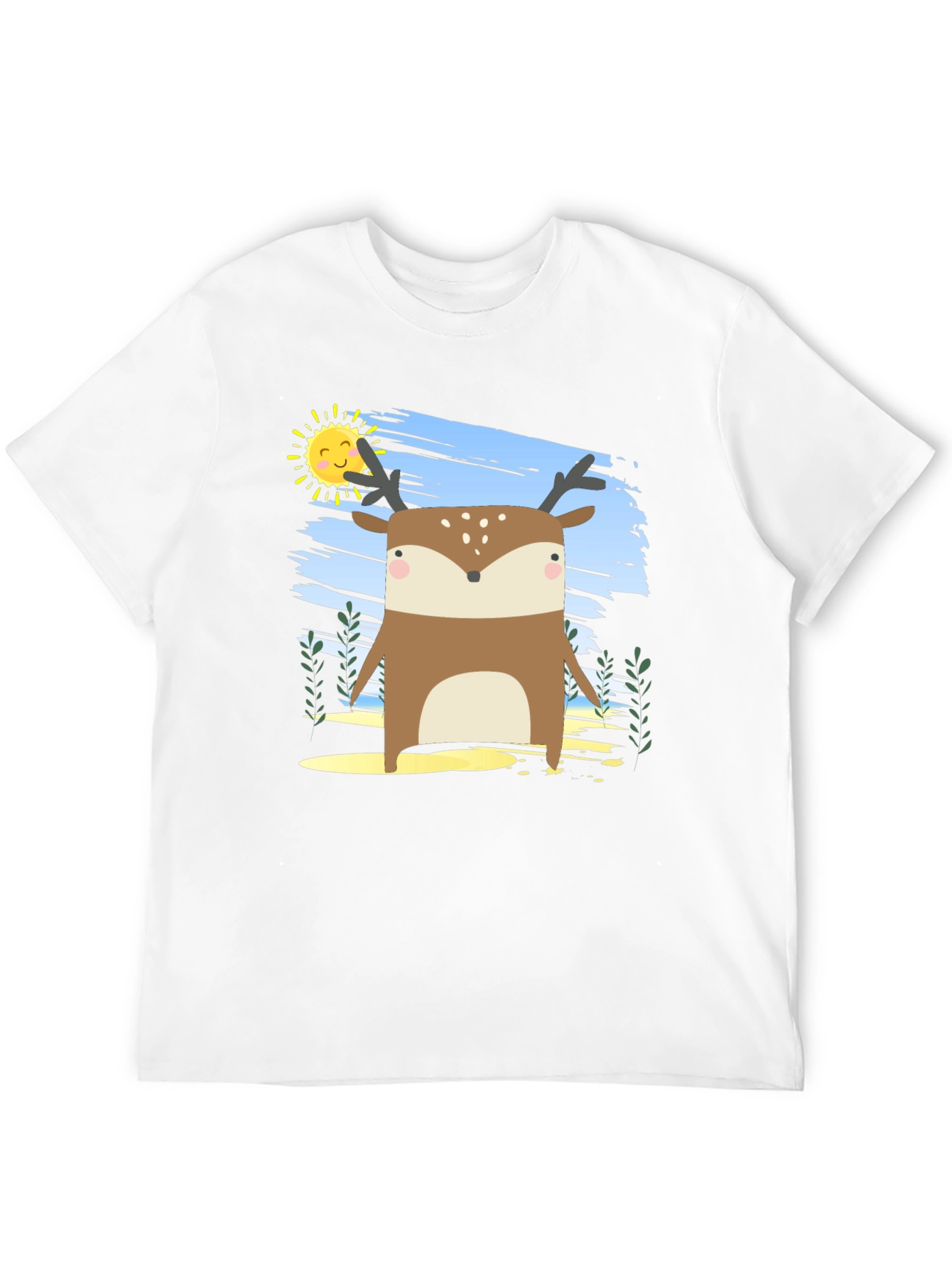 Cute Deer Graphic Print Tee
