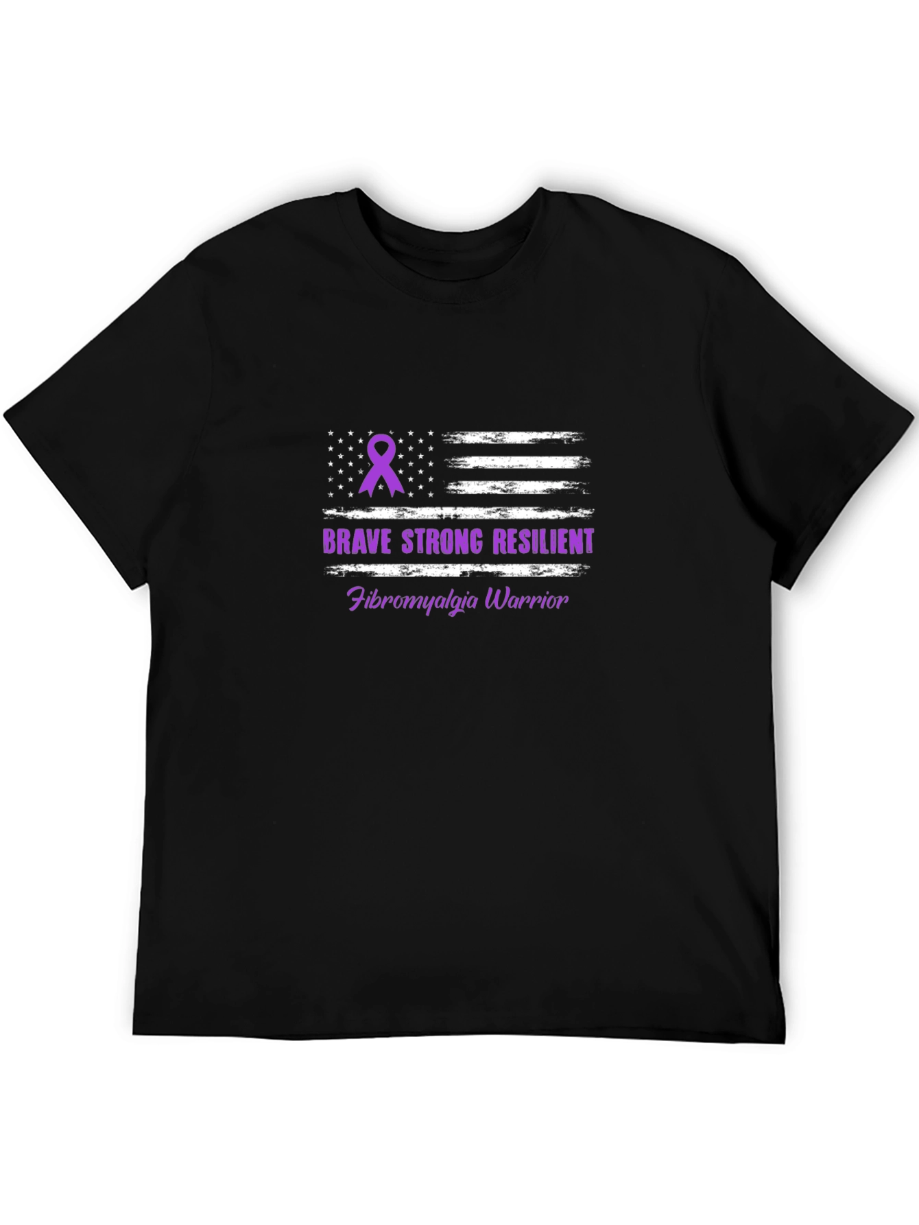 Brave Strong Resilient Fibromyalgia Awareness Warrior T-Shirt