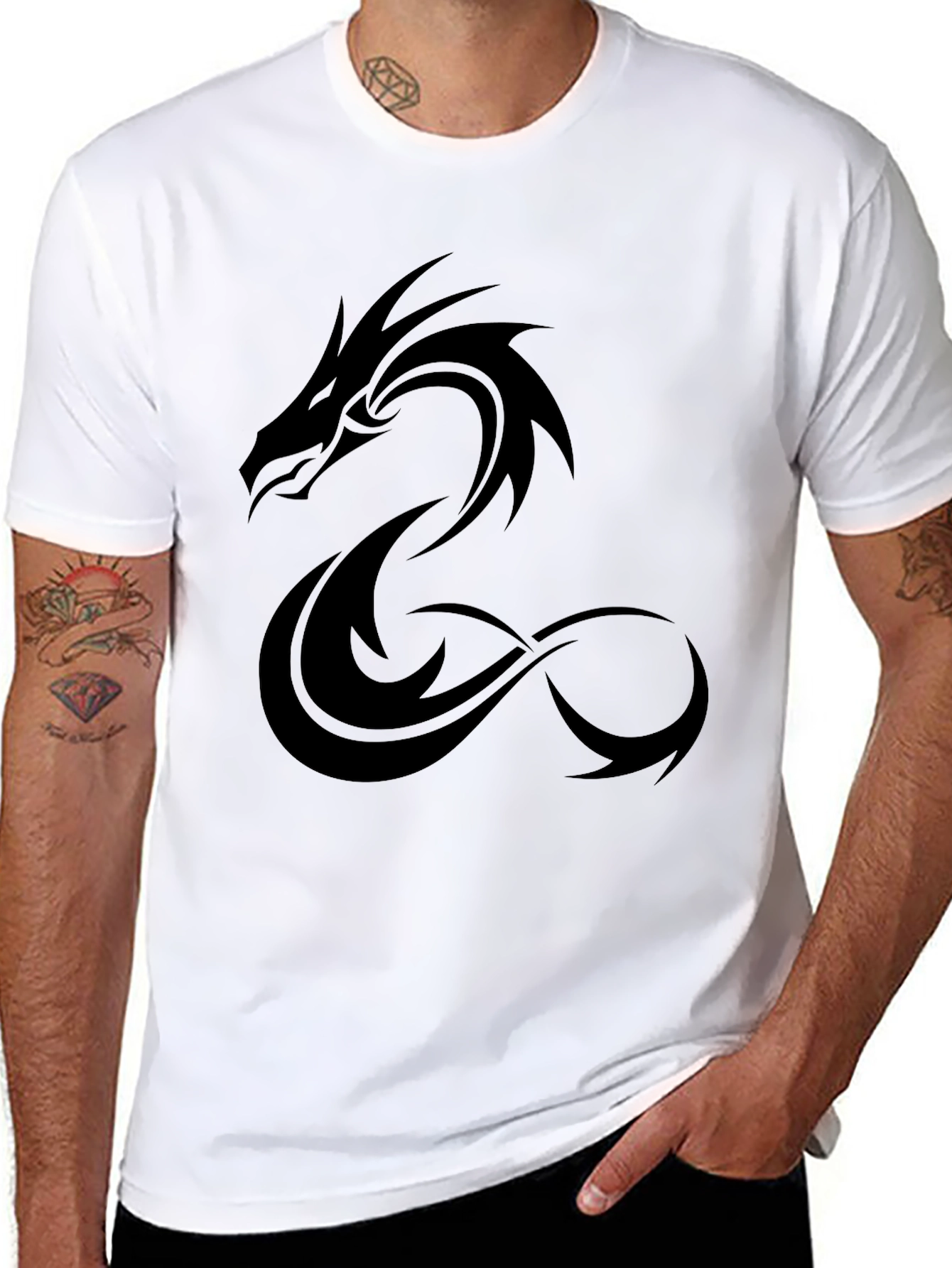 Dragon Graphic Tee - Mens Black T-Shirt