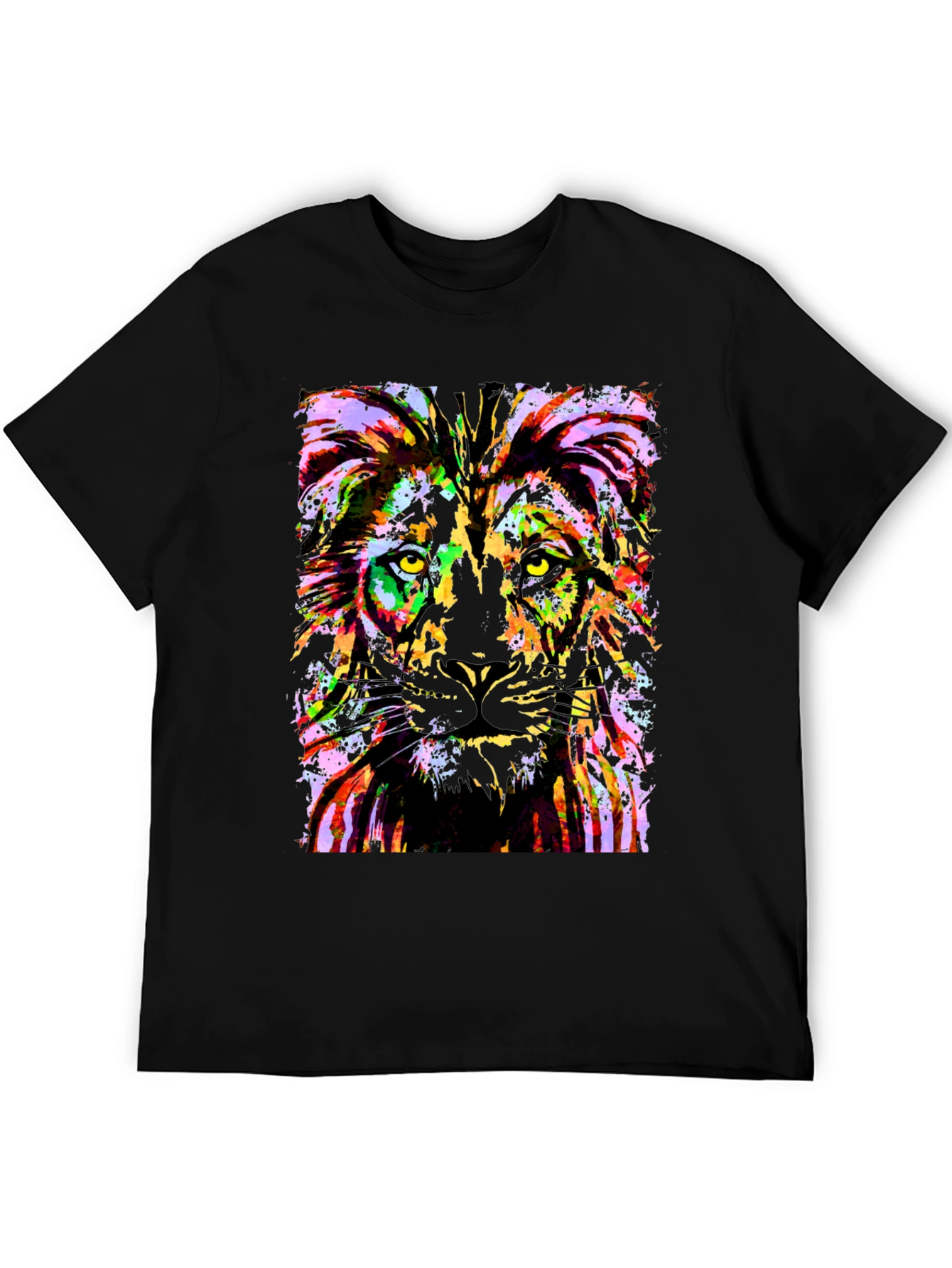 Lion Graphic Black T-Shirt