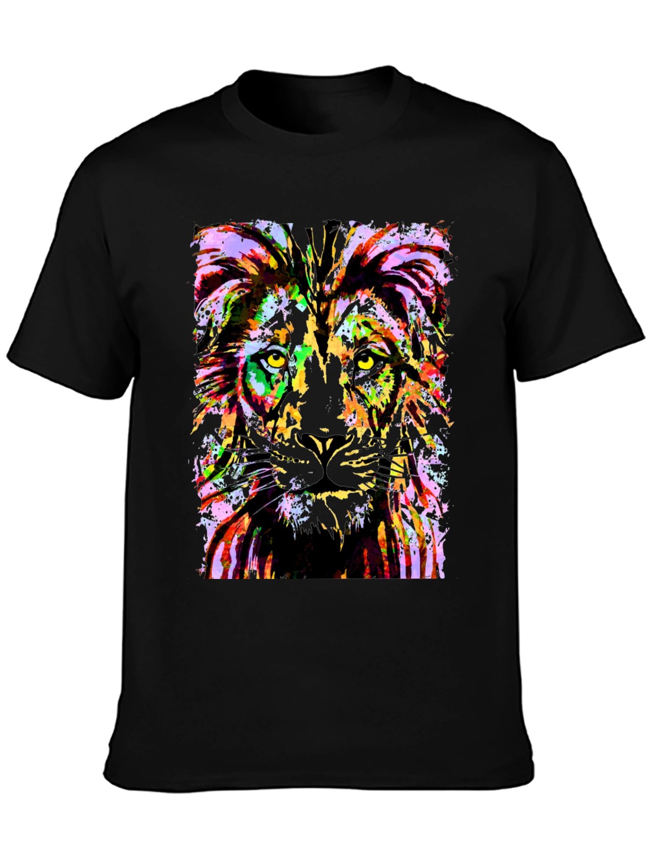 Lion Graphic Black T-Shirt