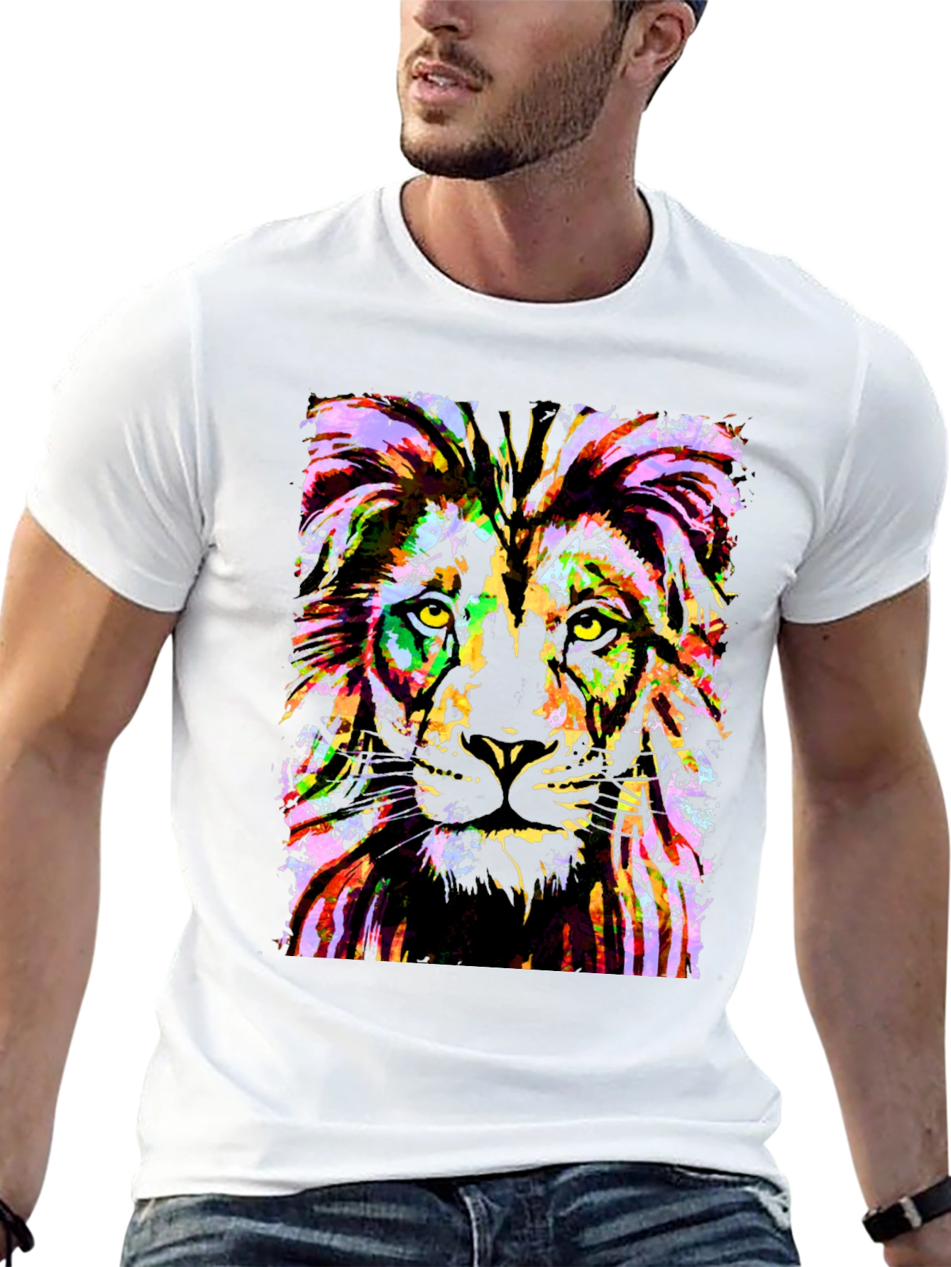 Lion Graphic Black T-Shirt