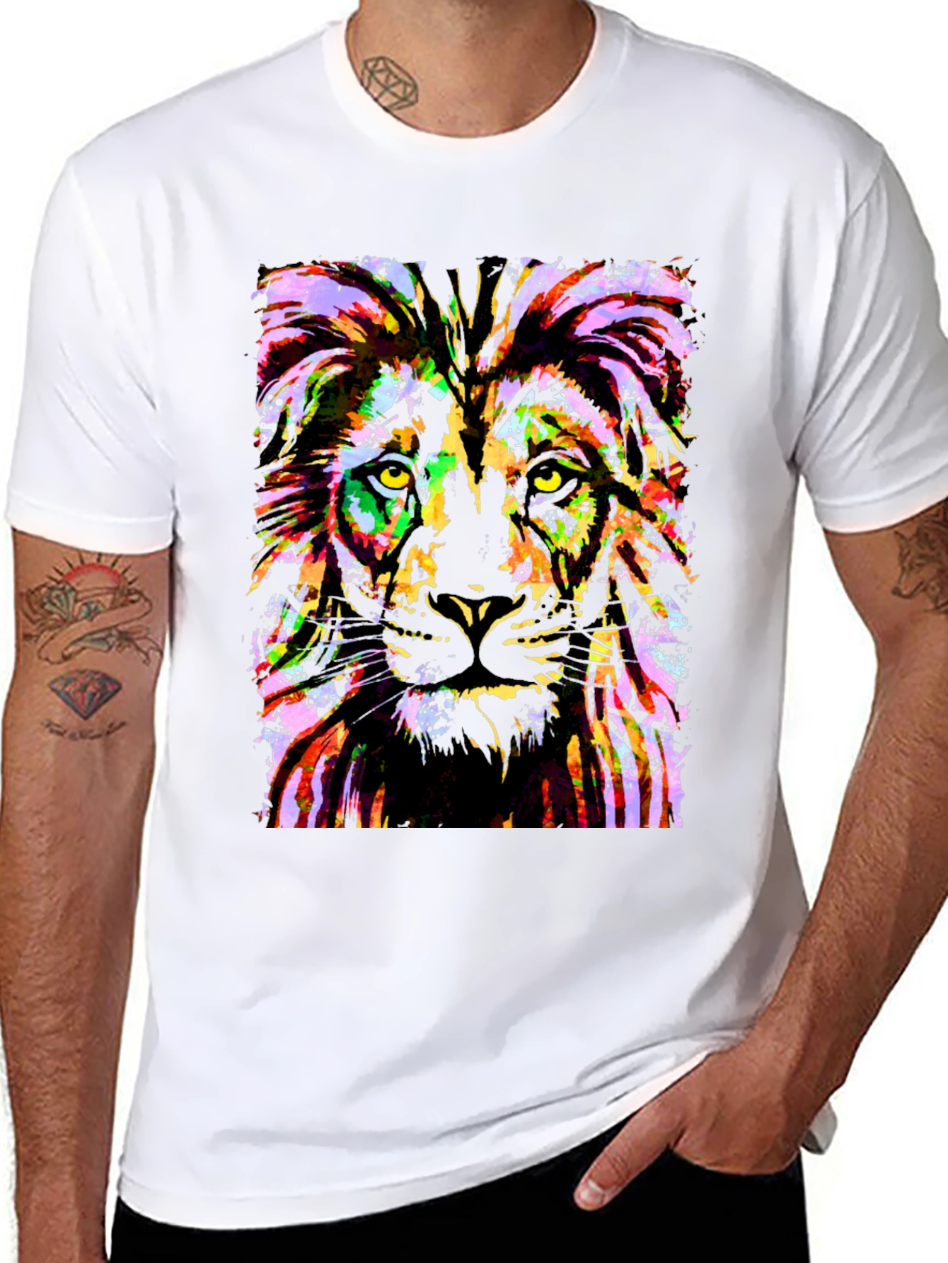 Lion Graphic Black T-Shirt