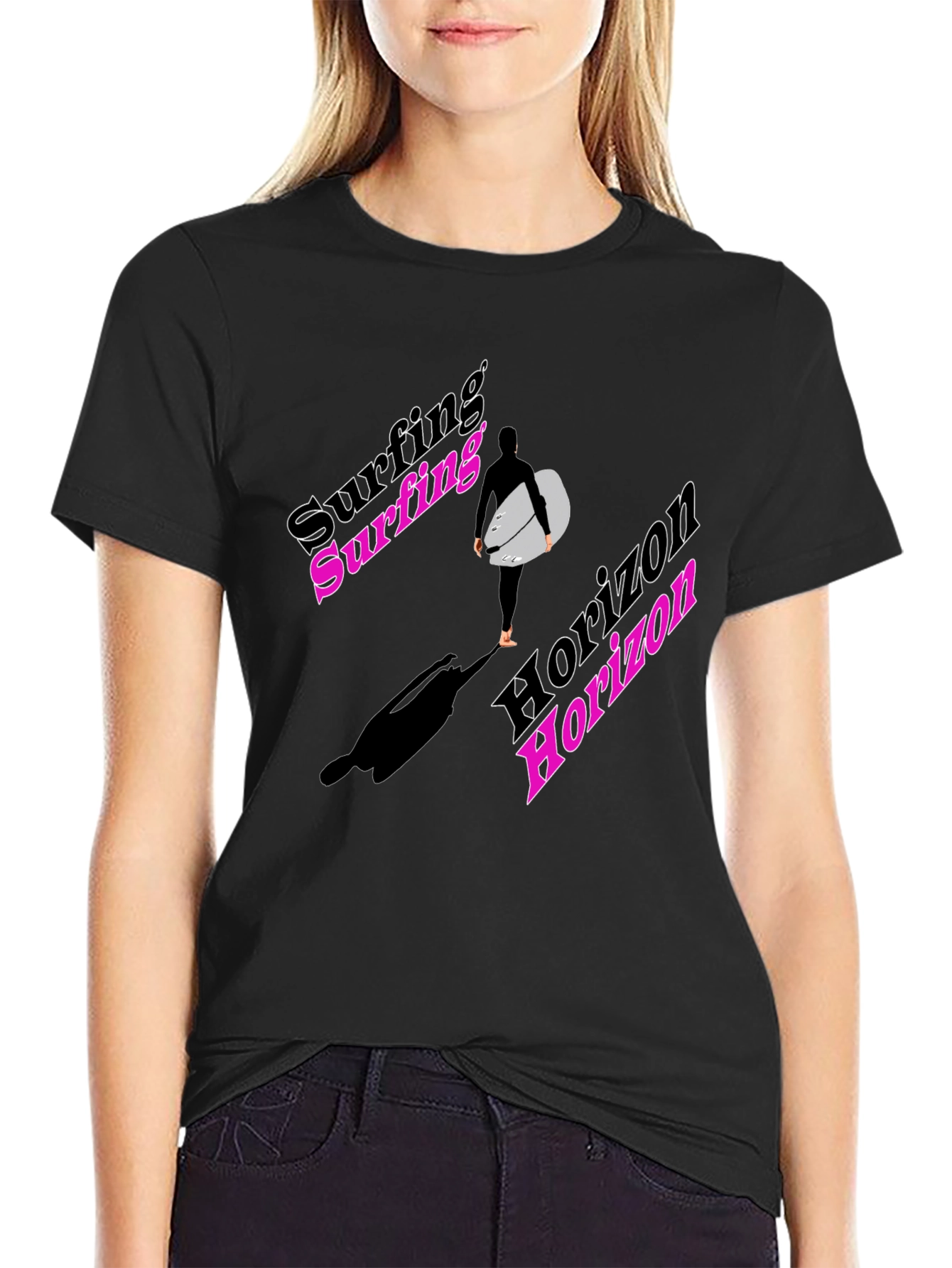Surfing Horizon Graphic T-Shirt