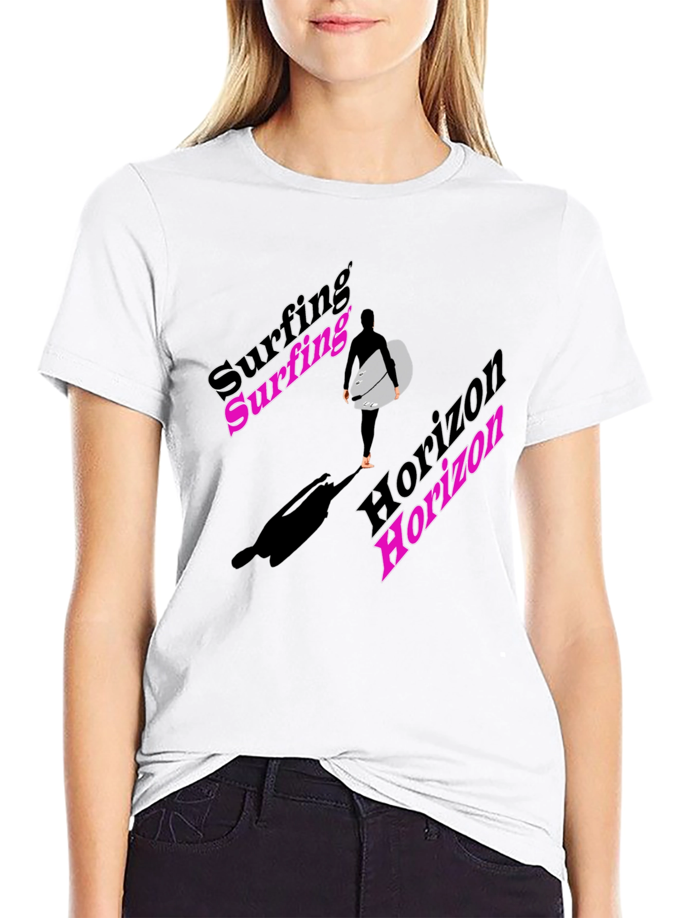 Surfing Horizon Graphic T-Shirt