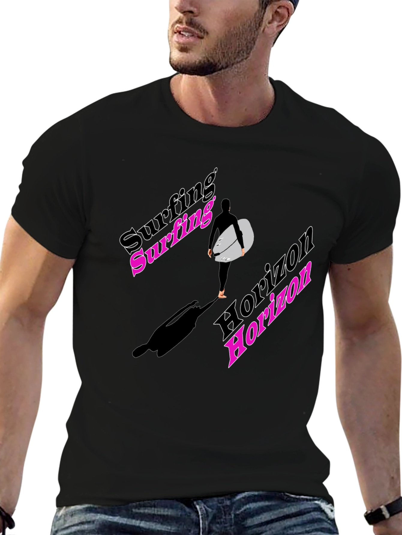 Surfing Horizon Graphic T-Shirt