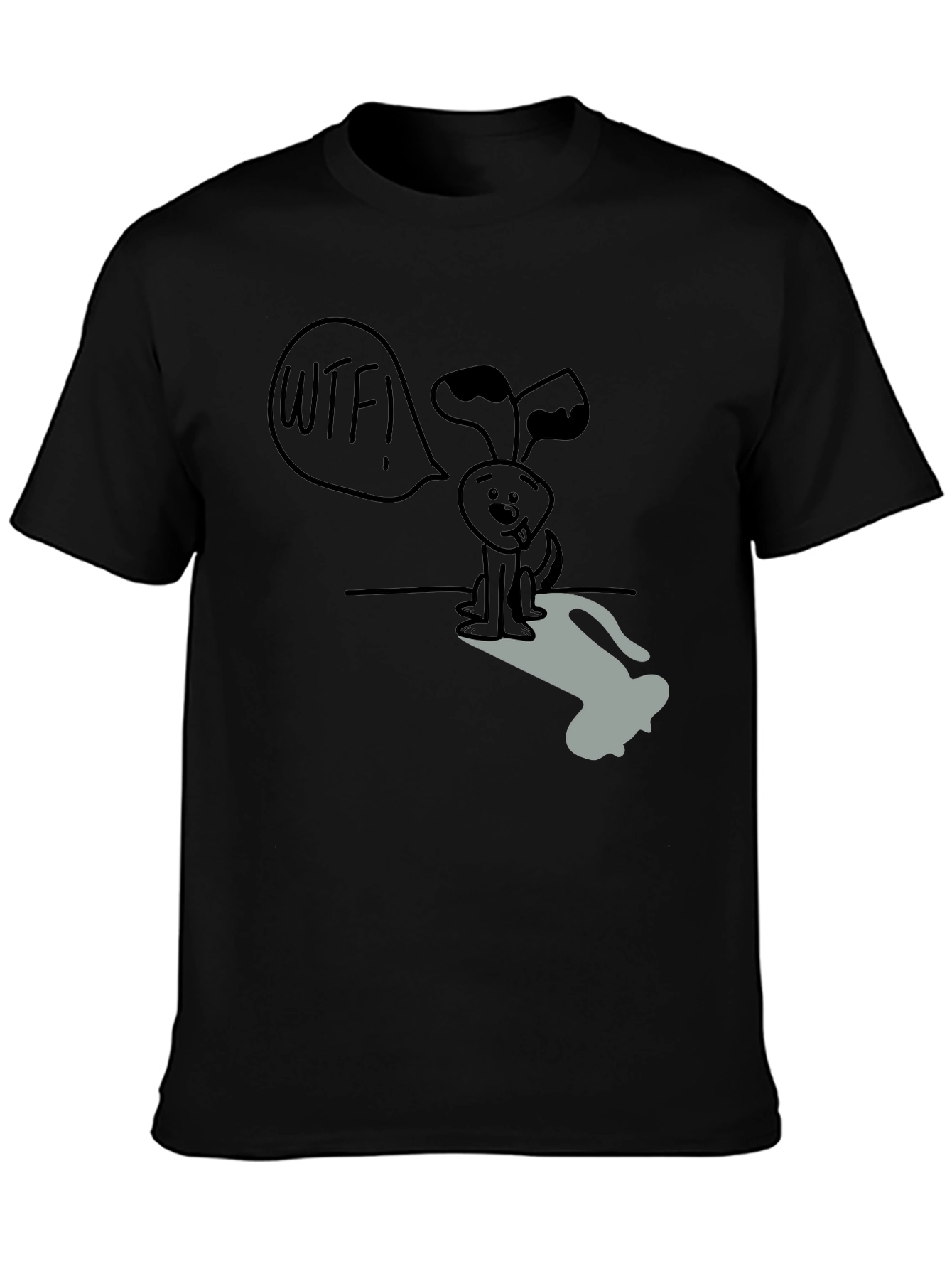 WTF Dog Graphic T-Shirt - Humor Tee
