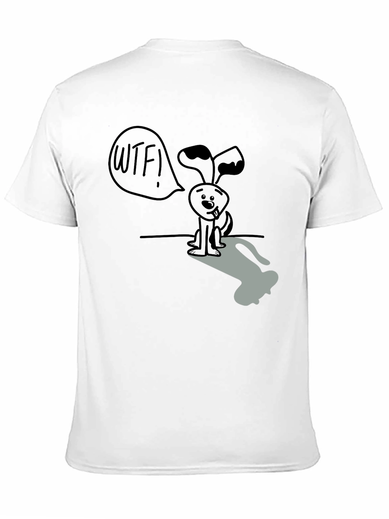 WTF Dog Graphic T-Shirt - Humor Tee