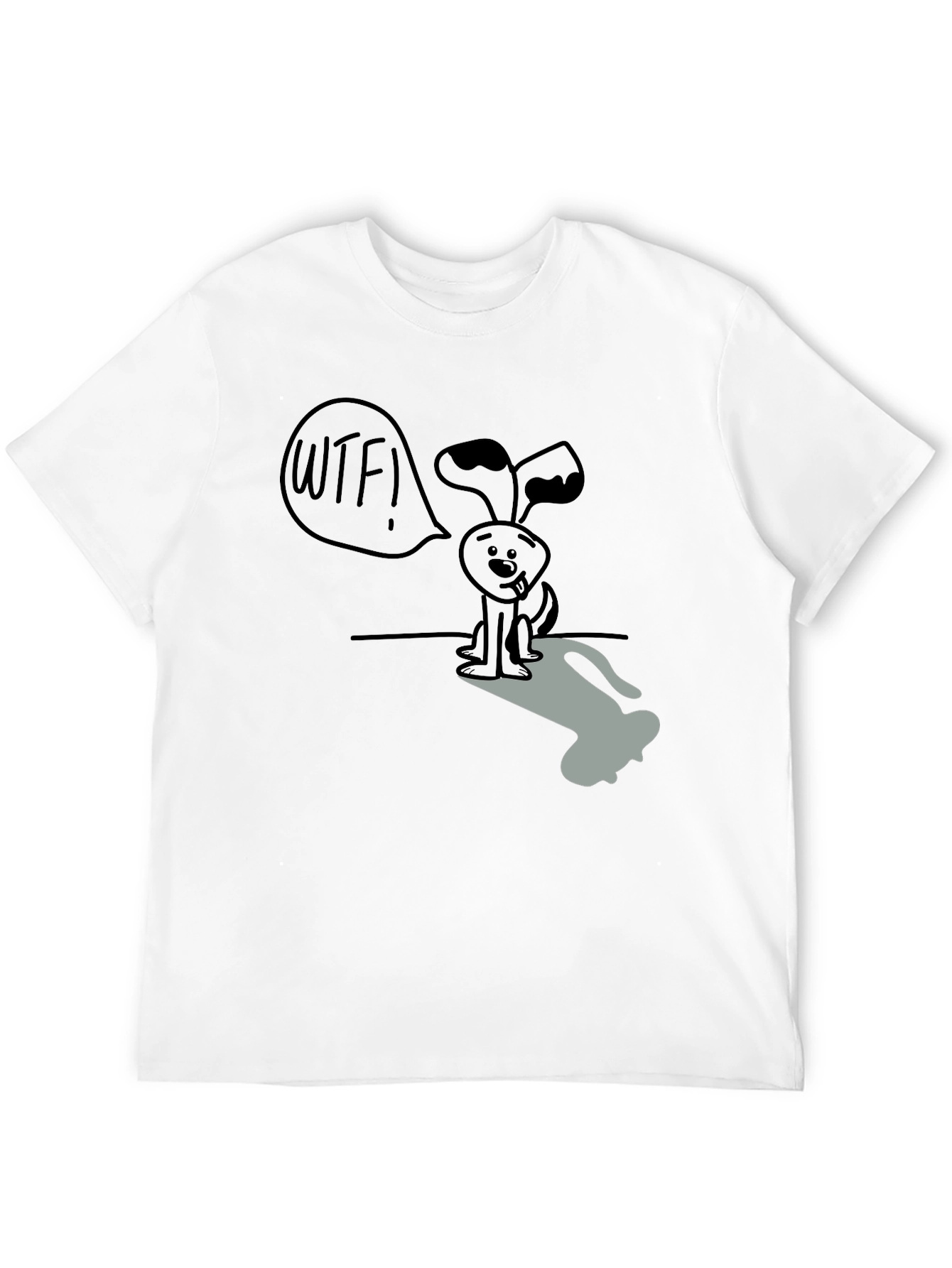 WTF Dog Graphic T-Shirt - Humor Tee