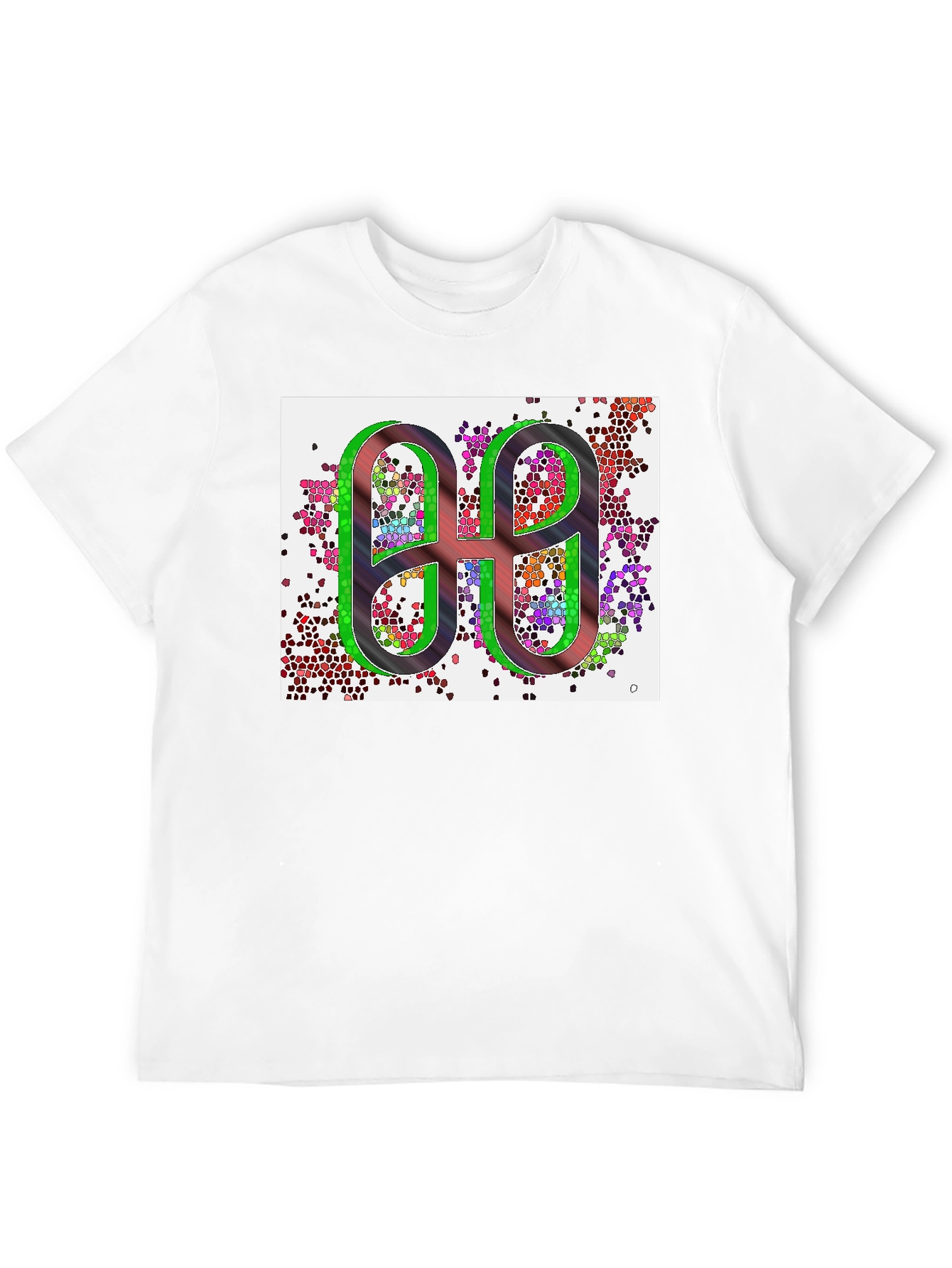 Abstract Graphic Print Black T-Shirt