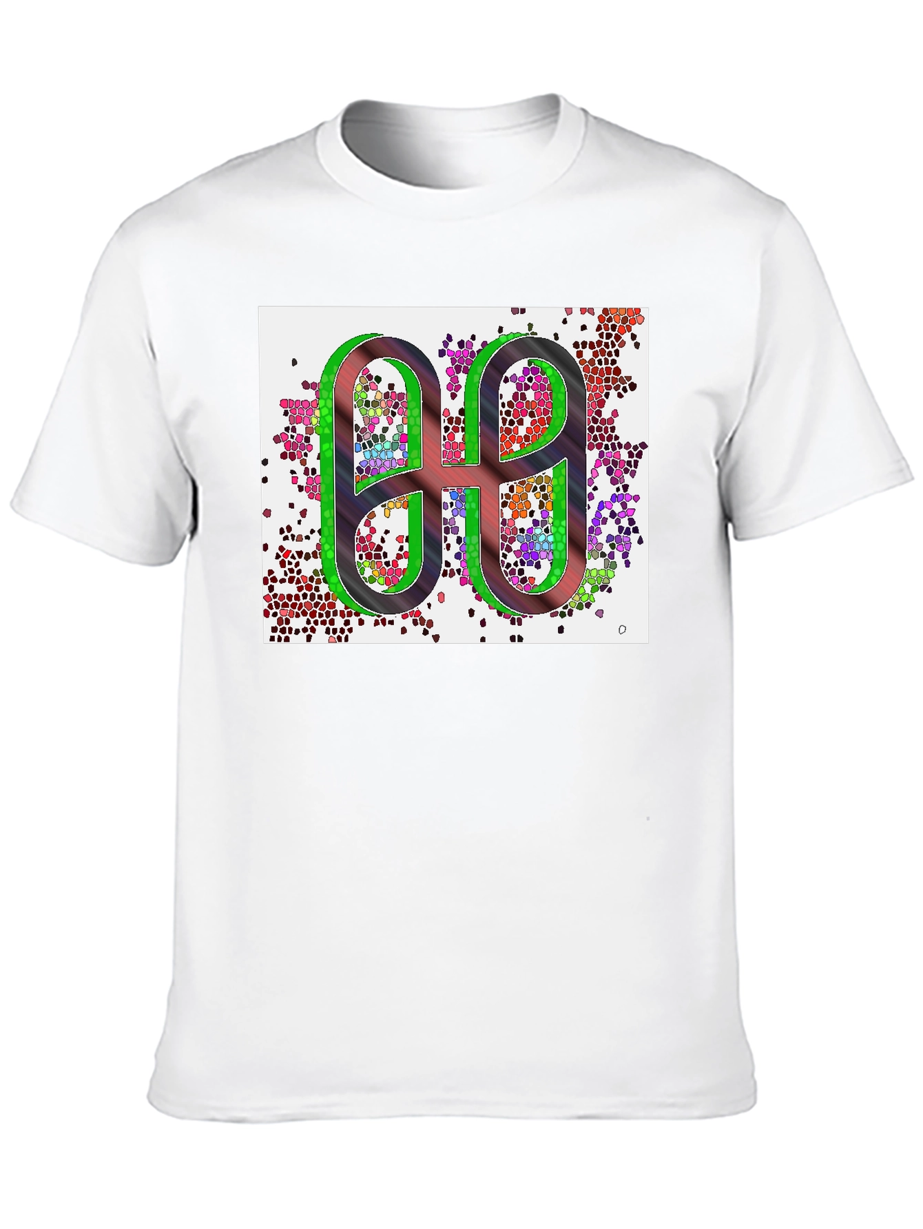 Abstract Graphic Print Black T-Shirt