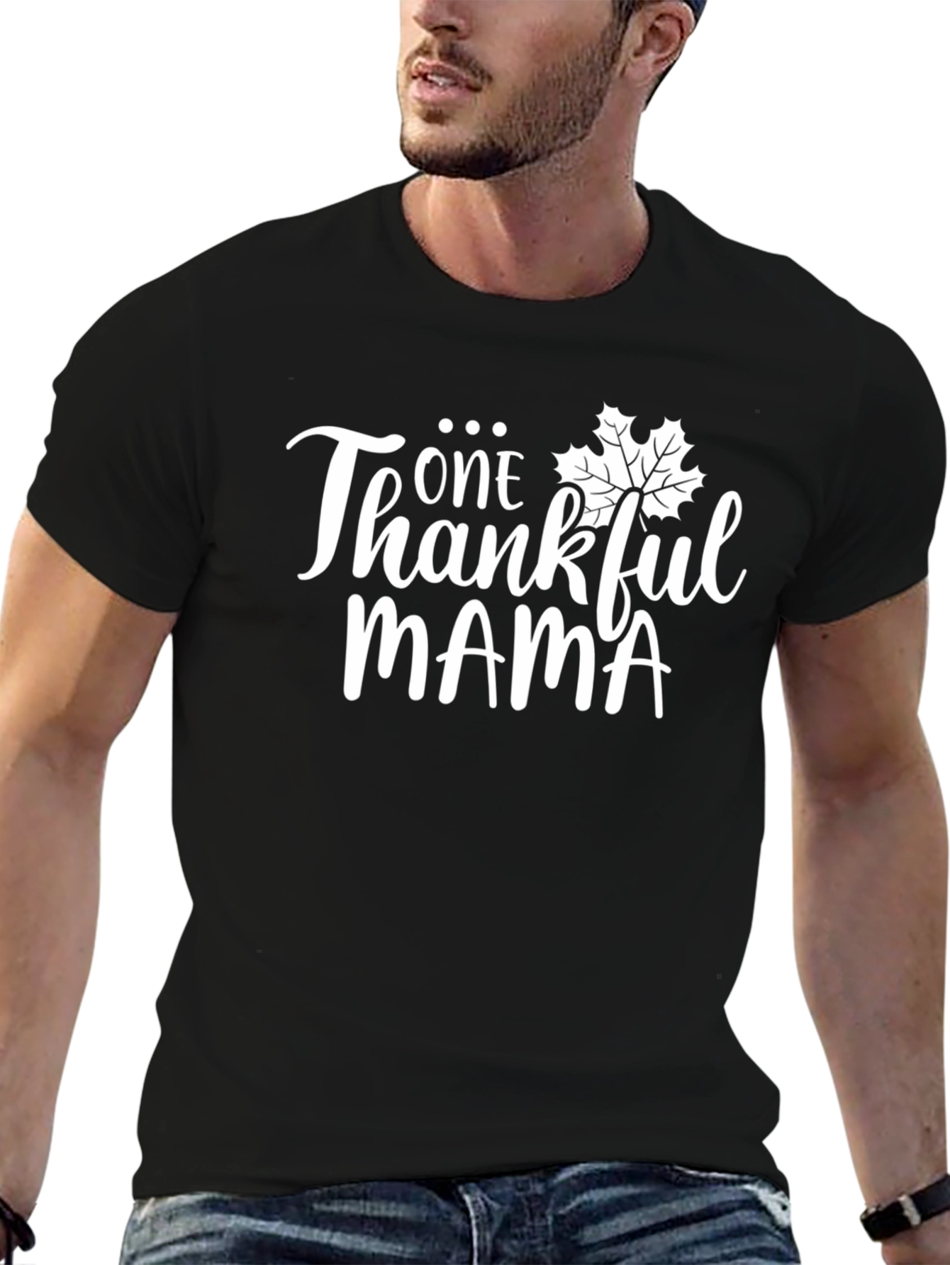 One Thankful Mama Graphic Tee Shirt