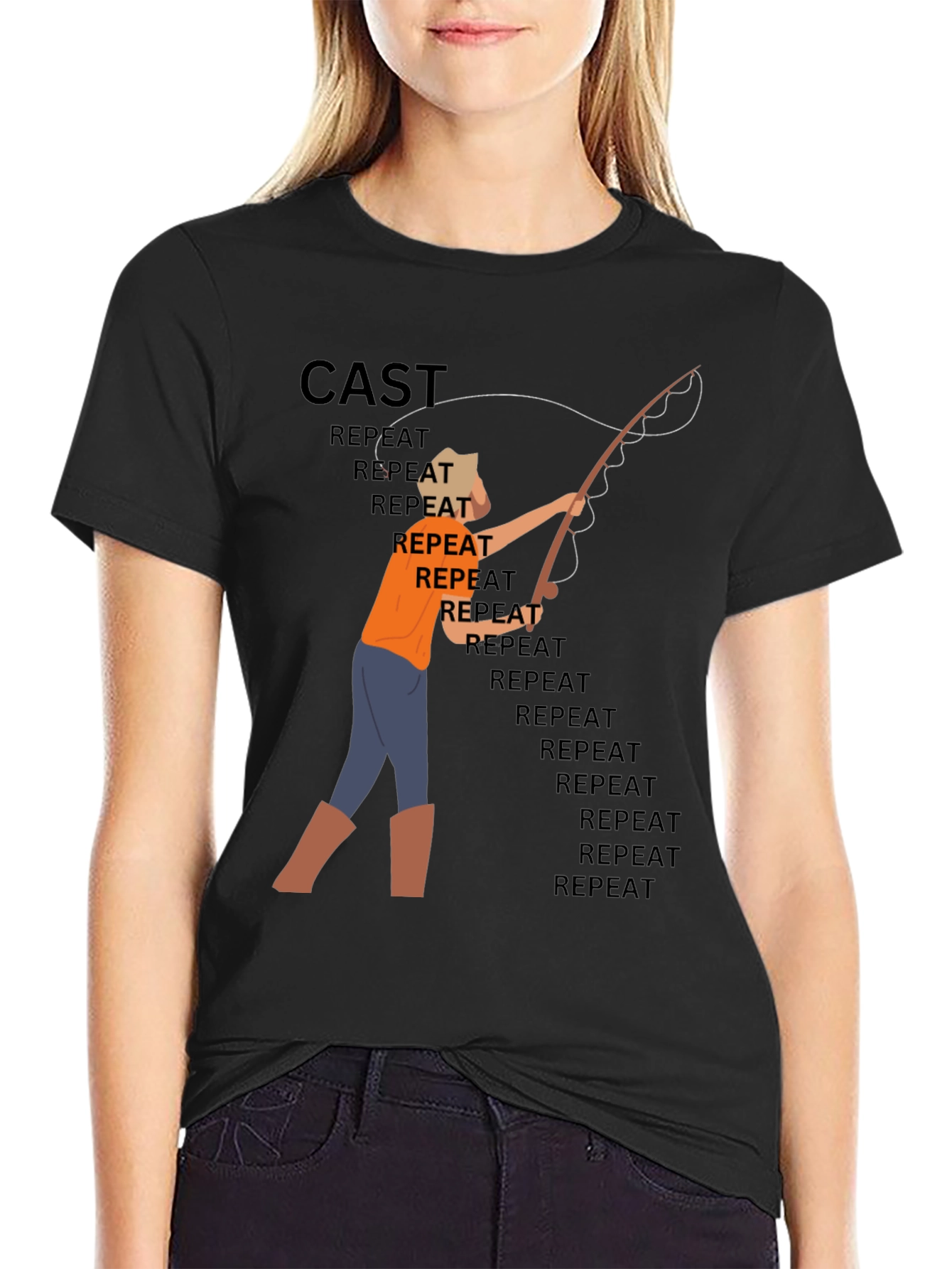 Cast Repeat Fishing T-Shirt
