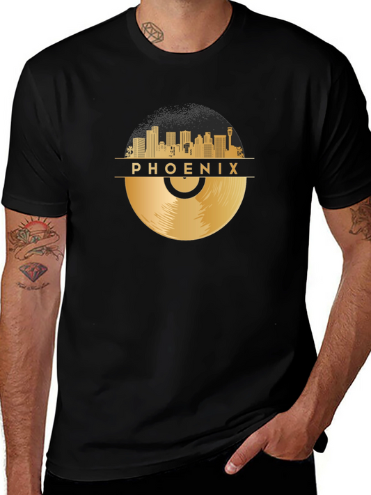Phoenix Skyline Record Graphic T-Shirt