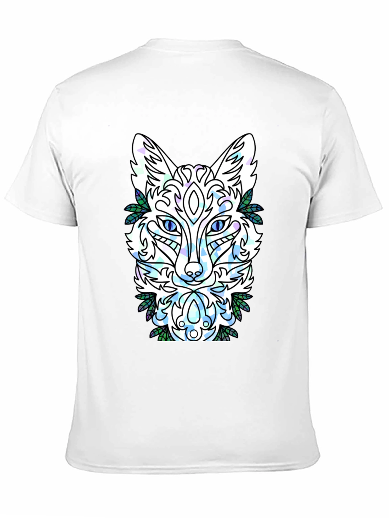 Abstract Fox Graphic Tee - Mens Black T-Shirt