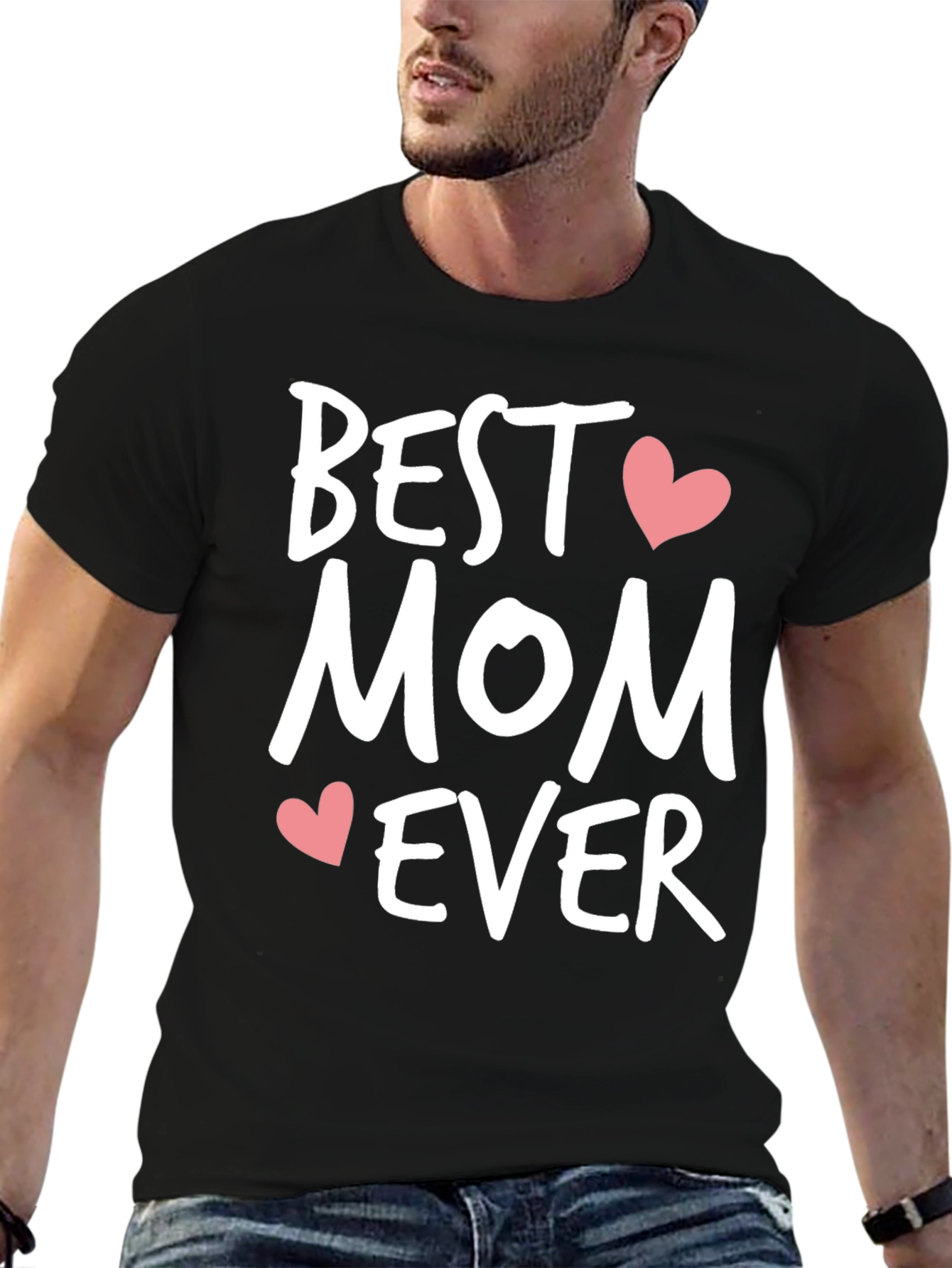 Best Mom Ever T-Shirt - Heart Accents