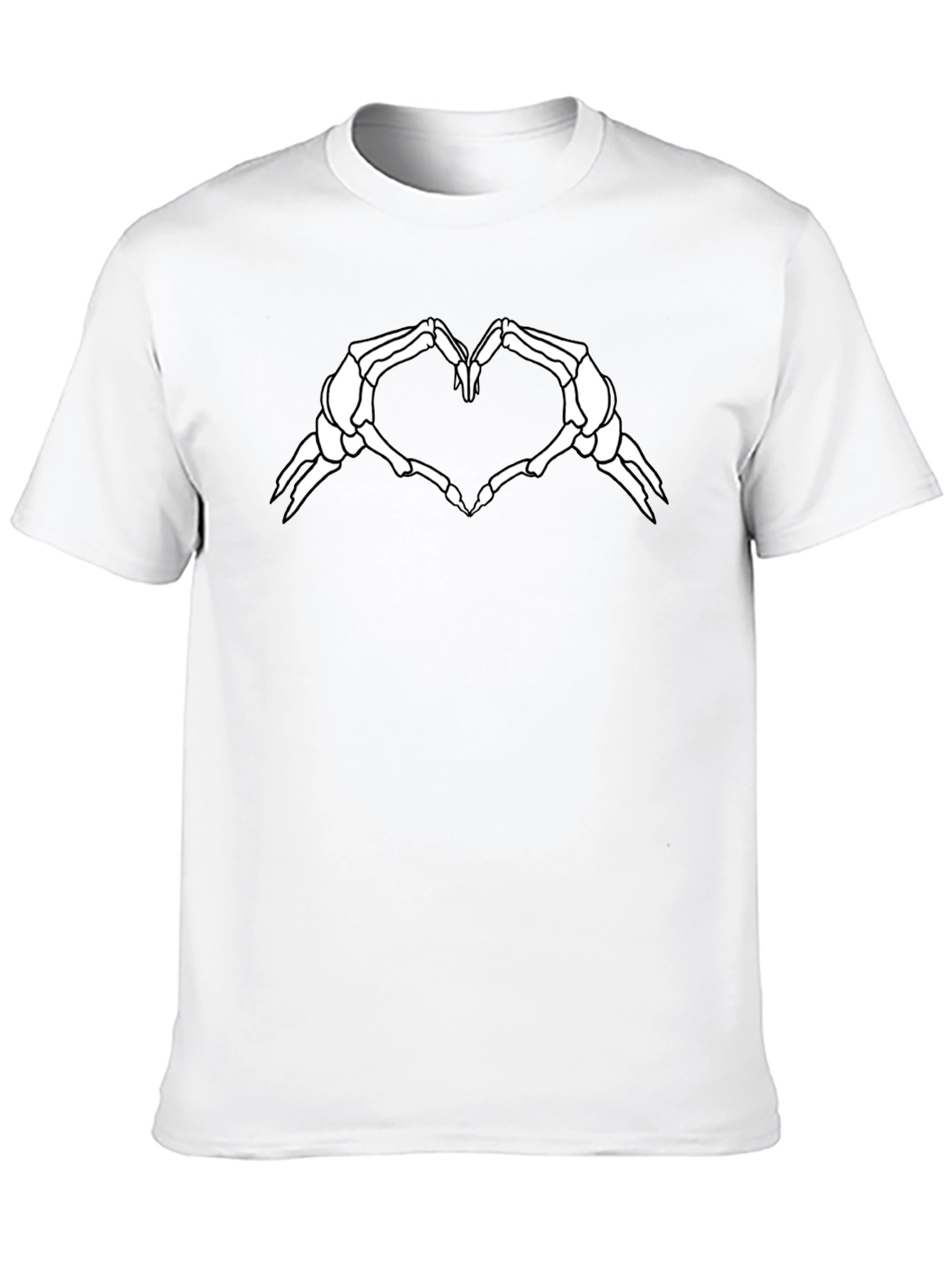 Skeleton Heart Hands Graphic Tee