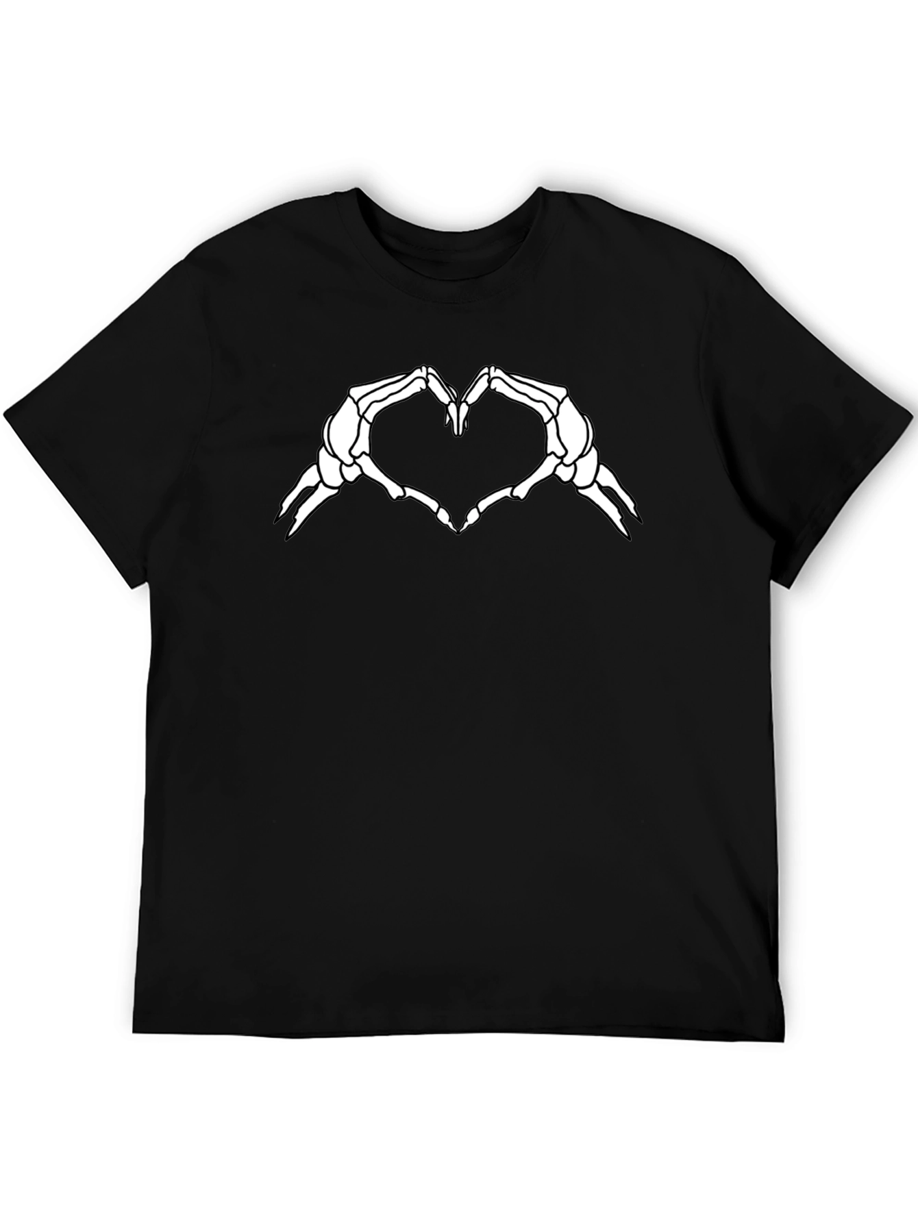 Skeleton Heart Hands Graphic Tee